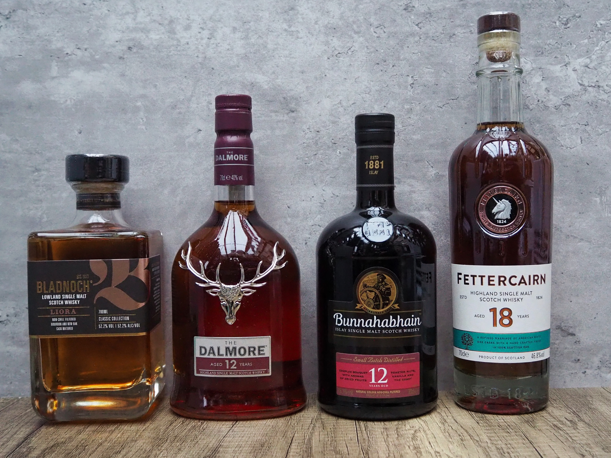 A selection of the Scottish single malt whiskies tested for this review