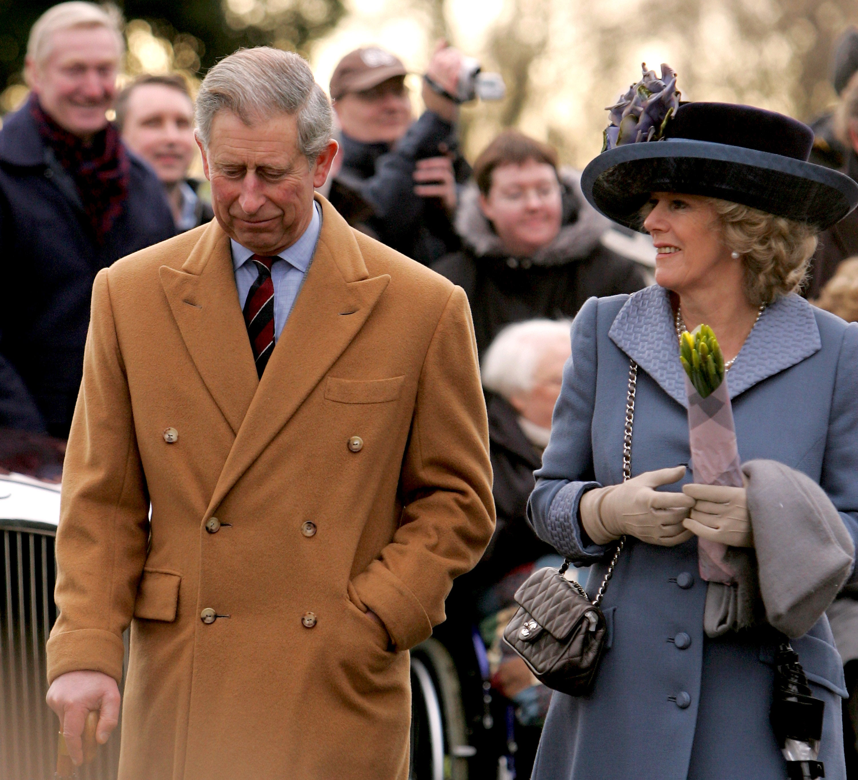 Charles and Camilla at Sandringham Church in 2005