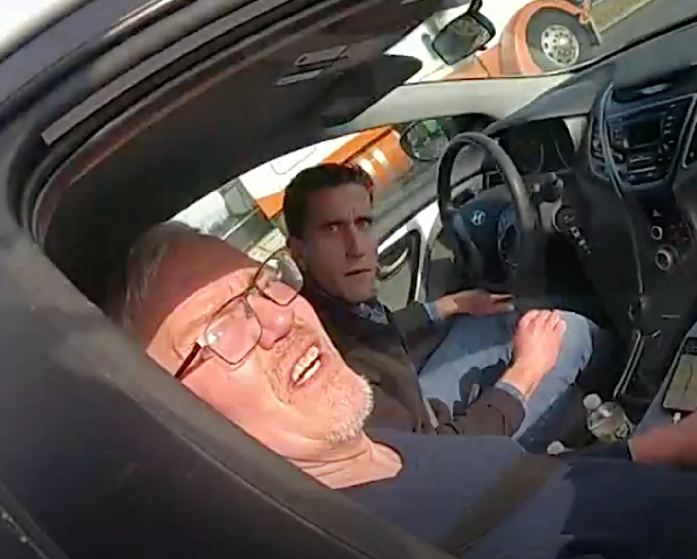 Bryan Kohberger and his father in bodycam after being pulled over by Indiana State Police on 15 December