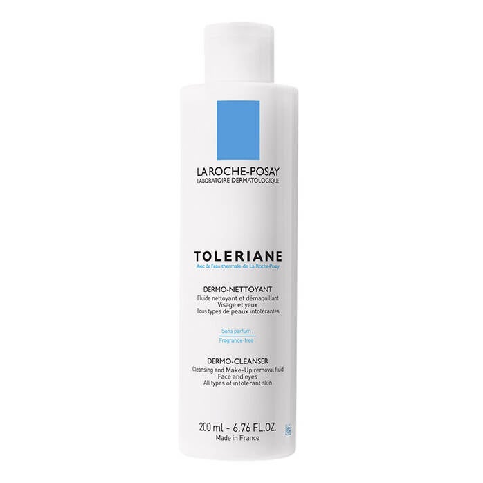 For dry skin, La Roche-Posay’s soothing Toleriane Dermo cleanser is the perfect choice