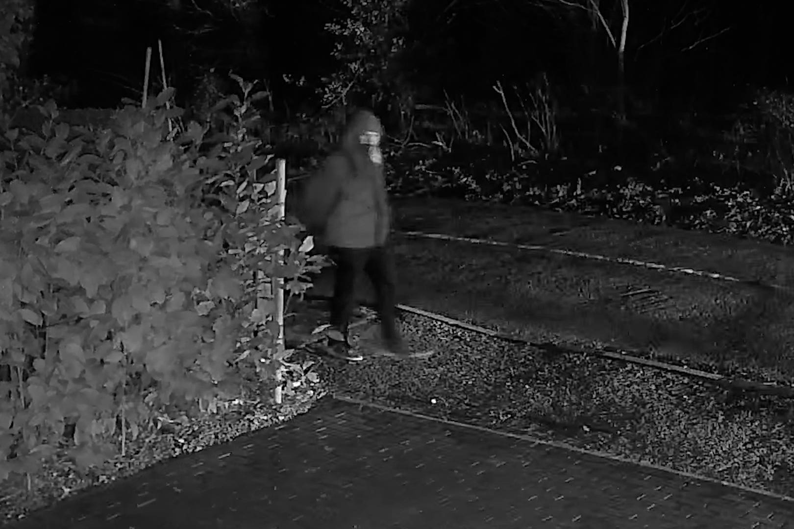 The first CCTV image of Jessop, close to Ms Ablewhite’s home on the night of the murder