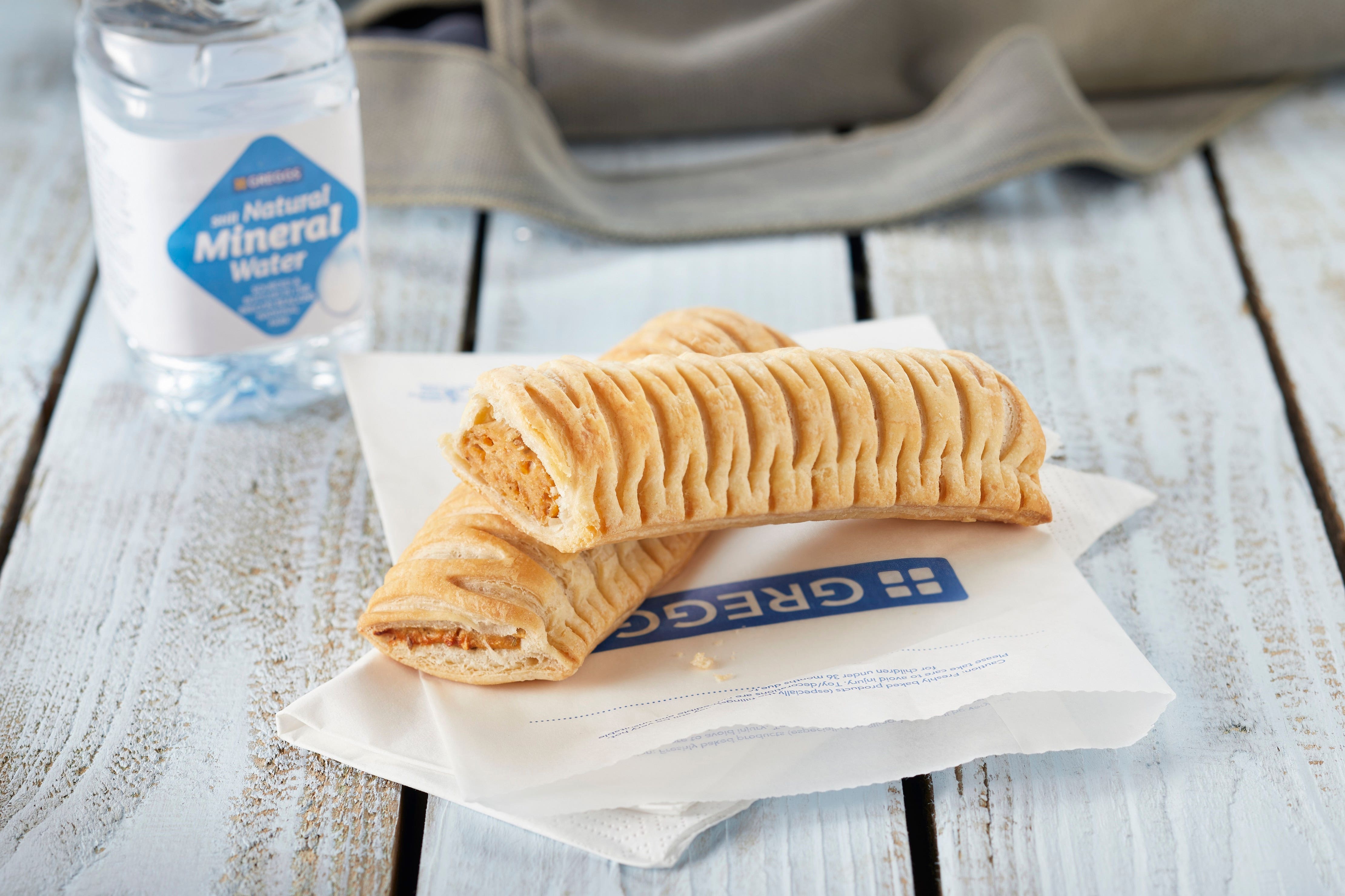 The vegan sausage roll sold by Greggs