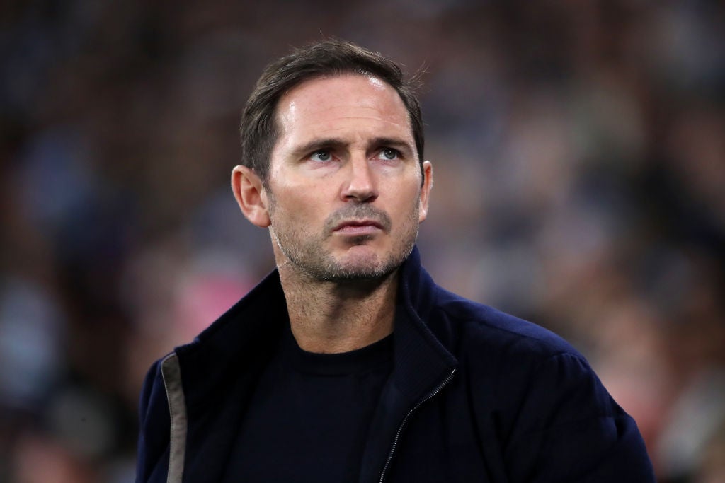 Lampard’s job is on the brink as they travel to in-form Manchester United