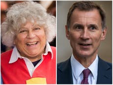 Miriam Margolyes says she was ‘shaking all the way home’ from upset after Jeremy Hunt Radio 4 gaffe