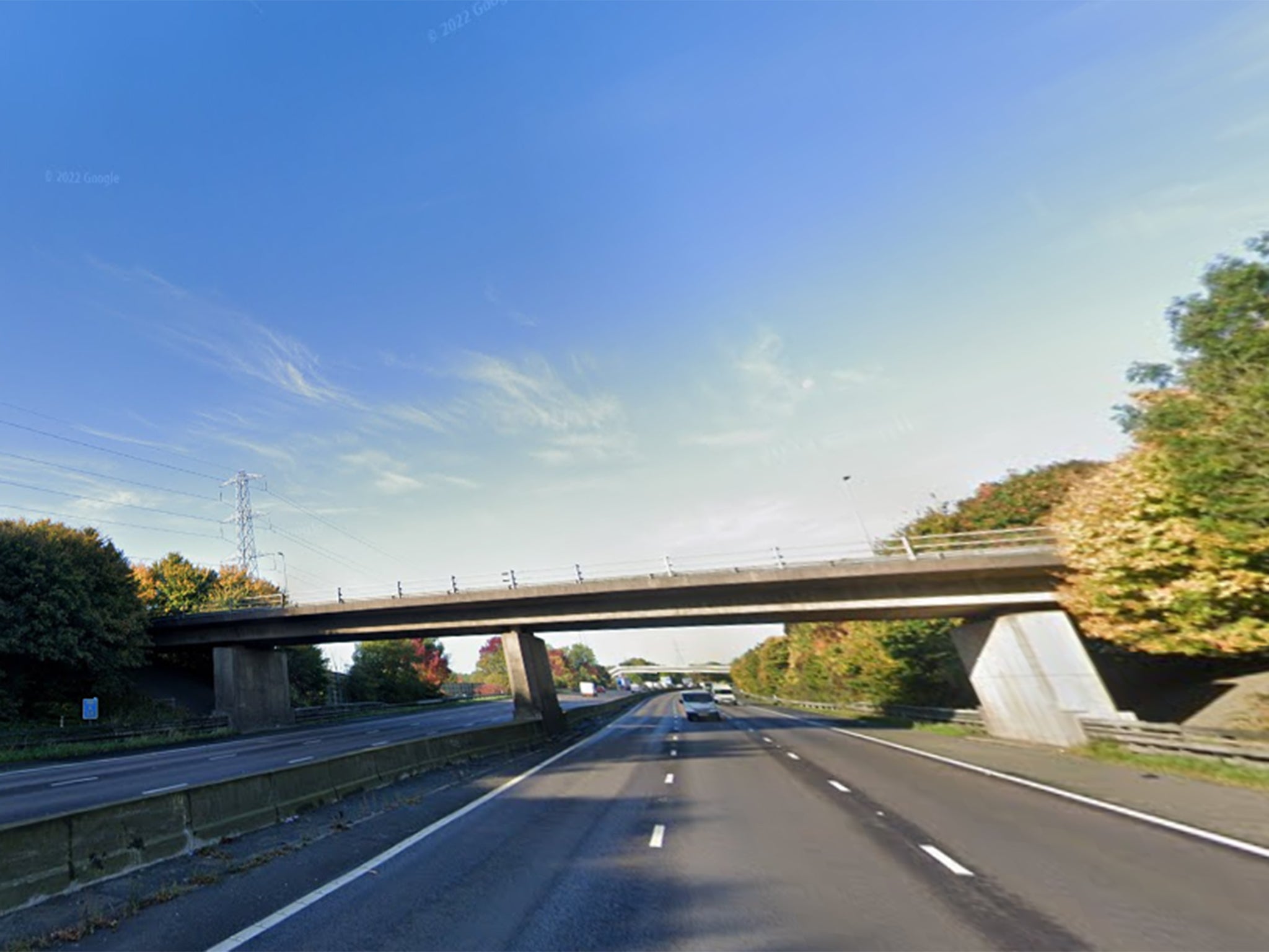 Anchor Lane Bridge over the M61, near where the family was last seen