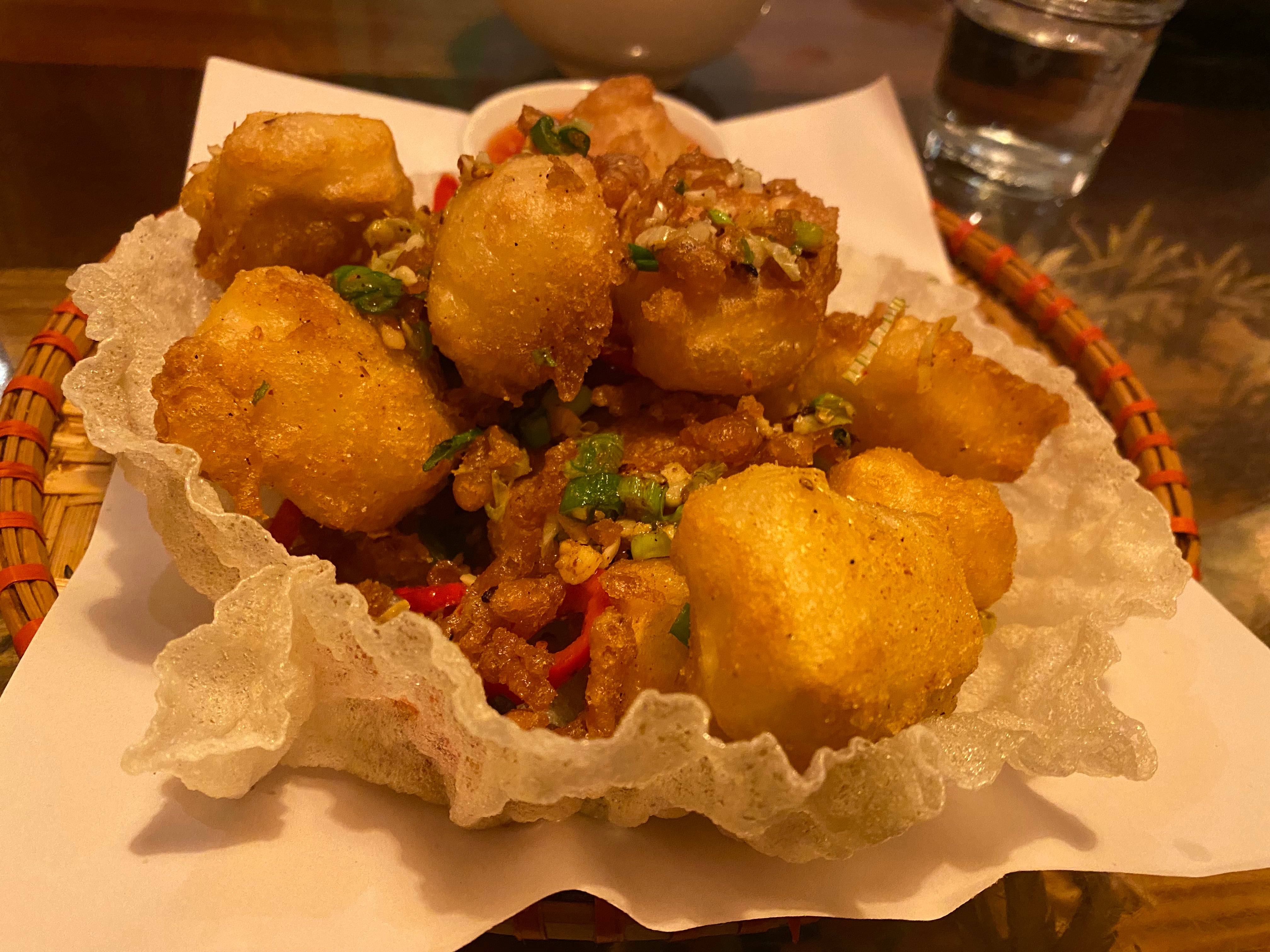 Battered deep-fried tofu at Sen Viet: exemplary