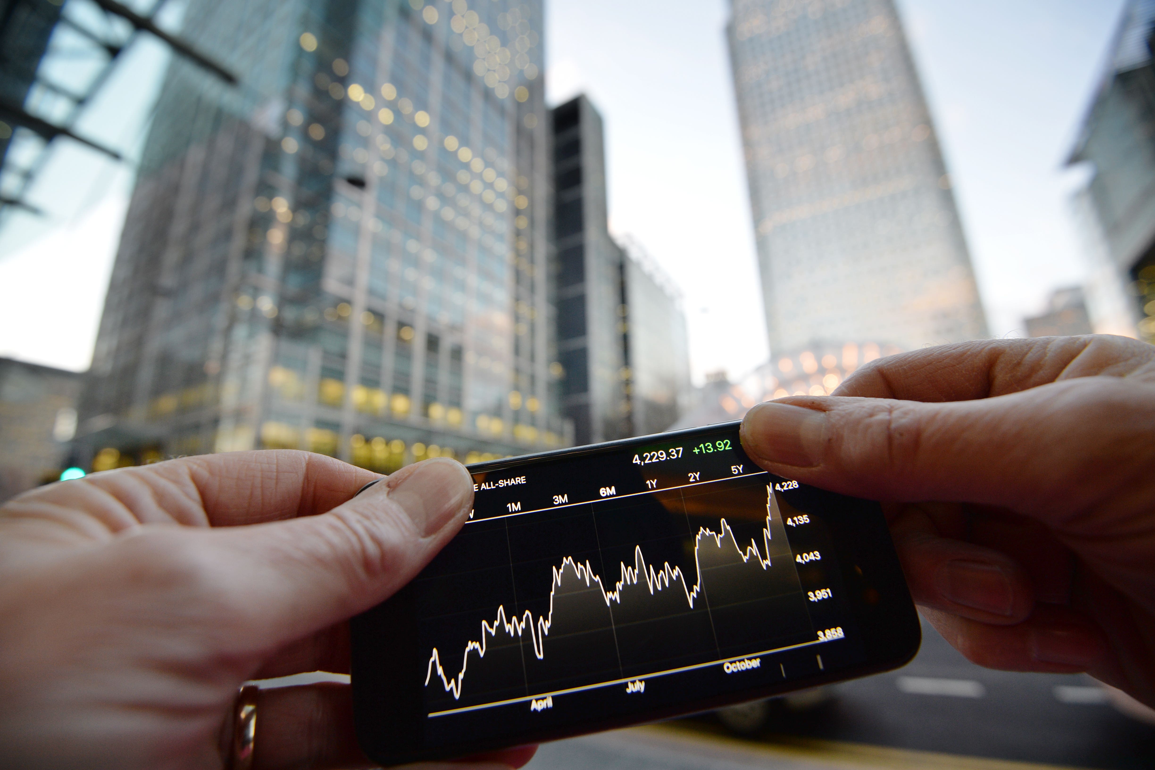 Shares jumped in London on Friday. (John Stillwell/PA)