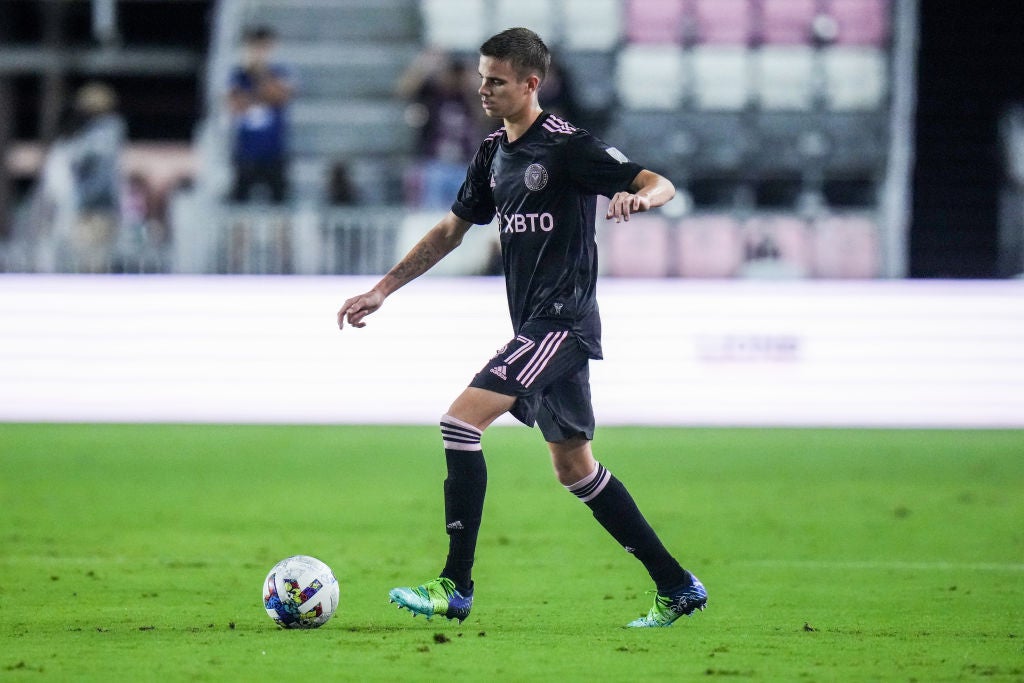 Romeo Beckham in action for Inter Miami