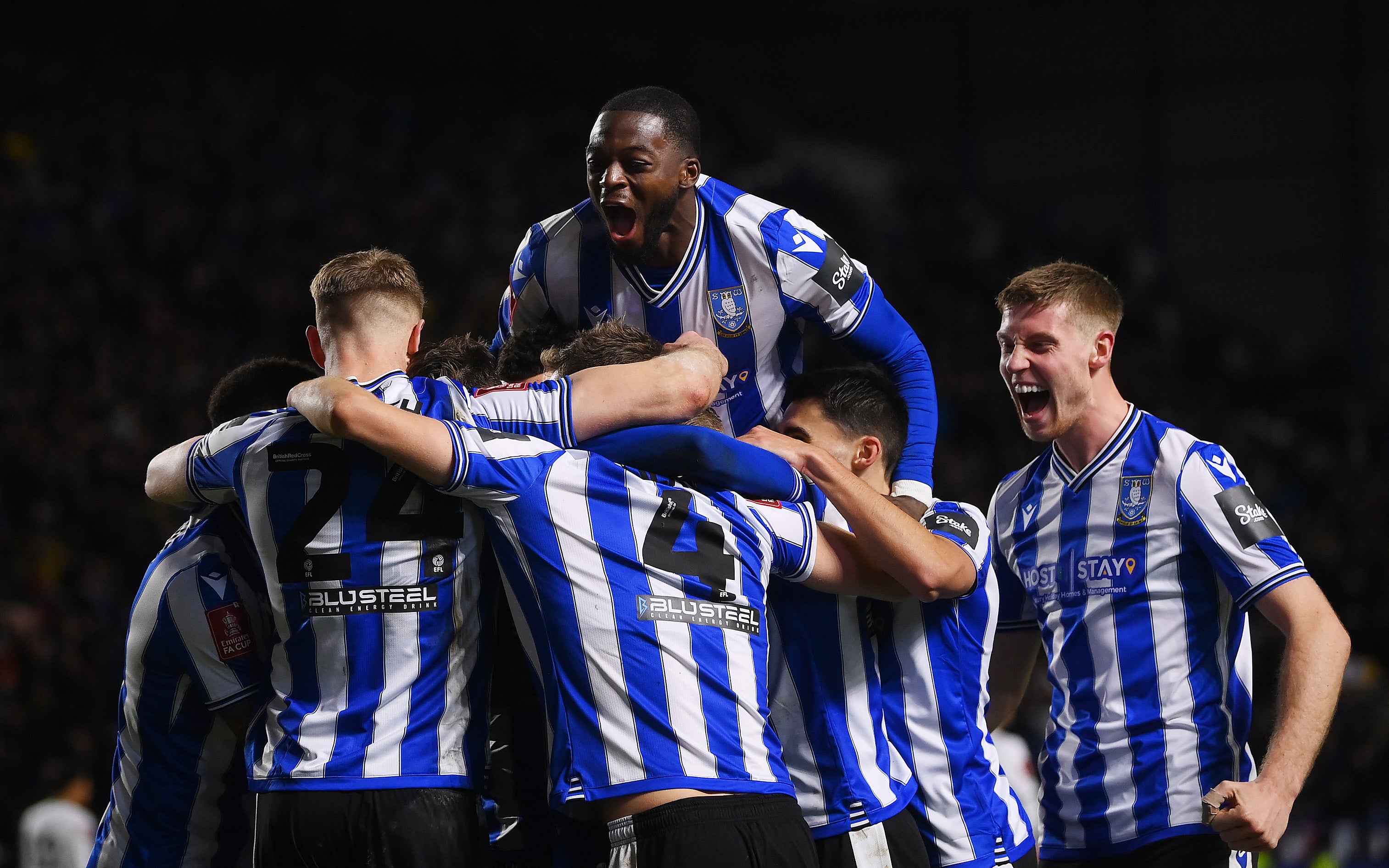 Sheffield Wednesday celebrate their second goal