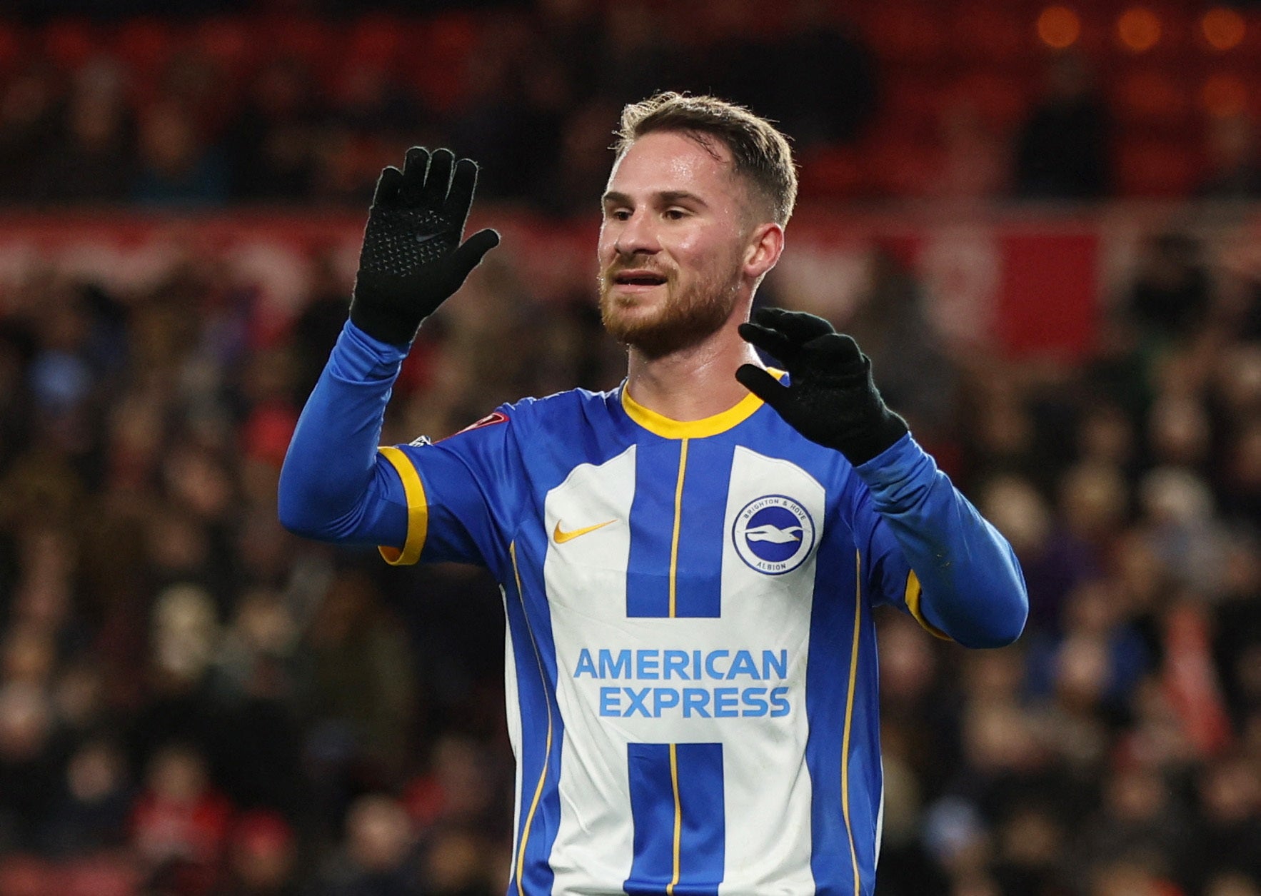 Brighton & Hove Albion's Alexis Mac Allister celebrates scoring