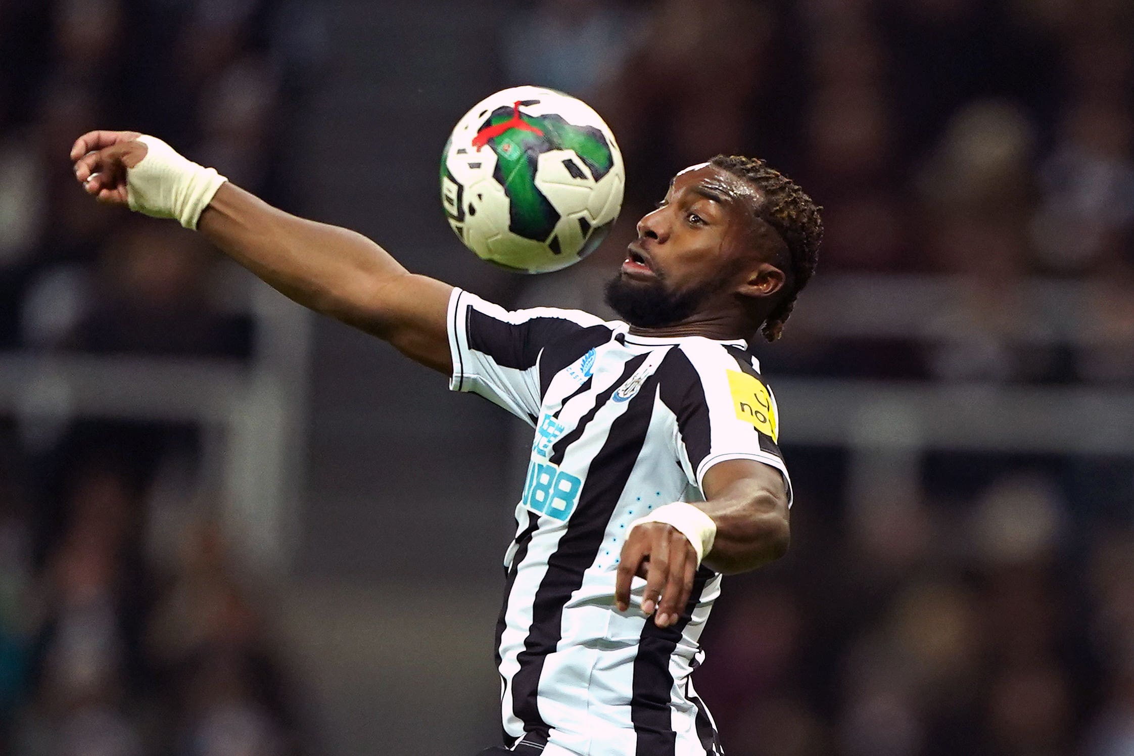 Allan Saint-Maximin missed Newcastle’s cup defeat at Hillsborough (Owen Humphreys/PA)