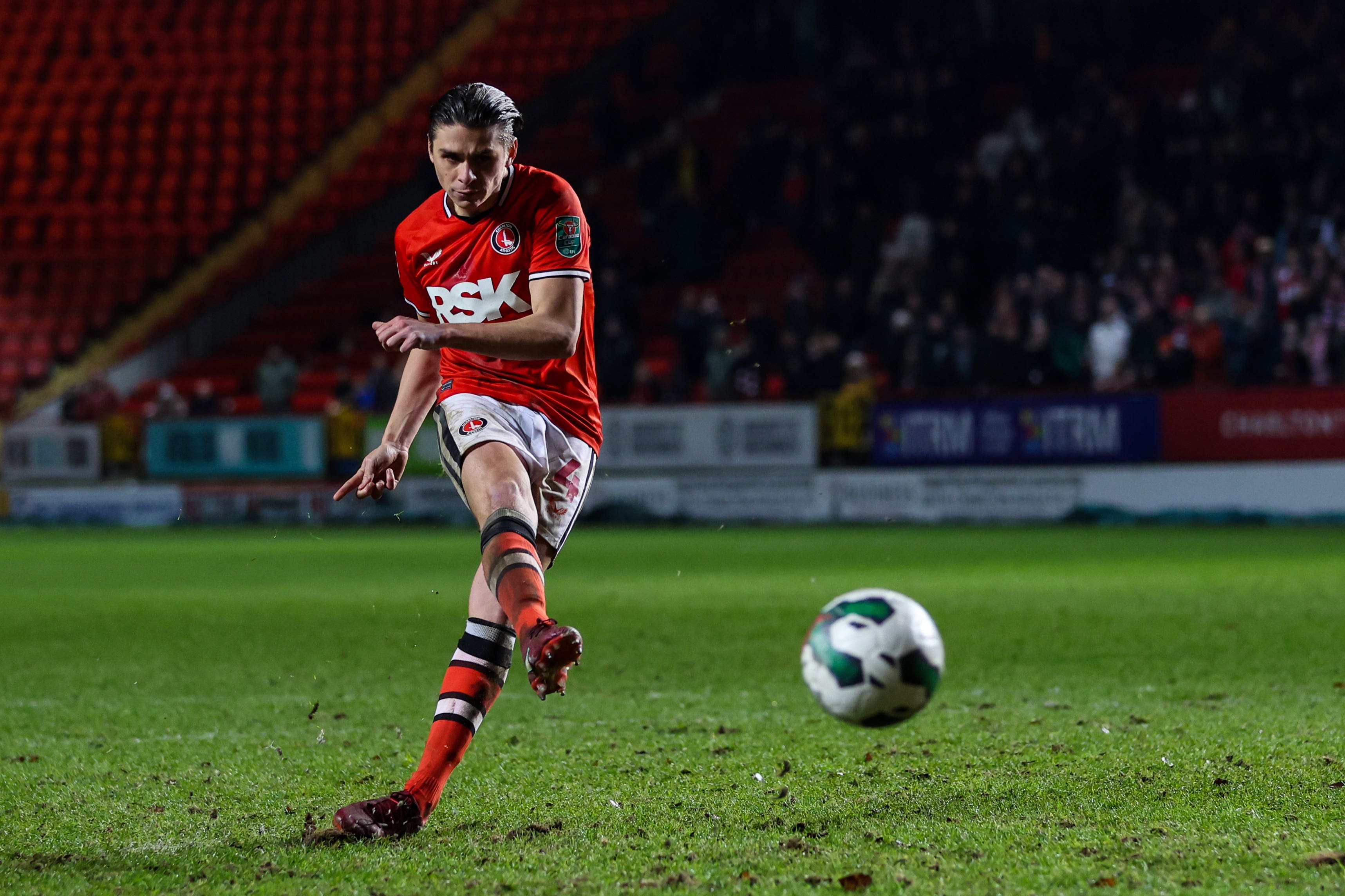 George Dobson is backing Charlton to beat Manchester United if their Carabao Cup tie goes to penalties (Steven Paston/PA)