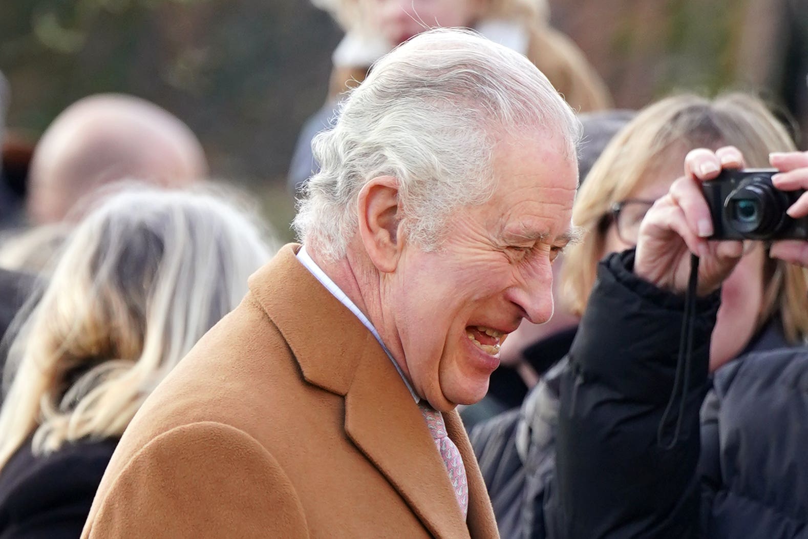 King Charles spoke with members of the public as he attended church on Sunday (Joe Giddens/PA)