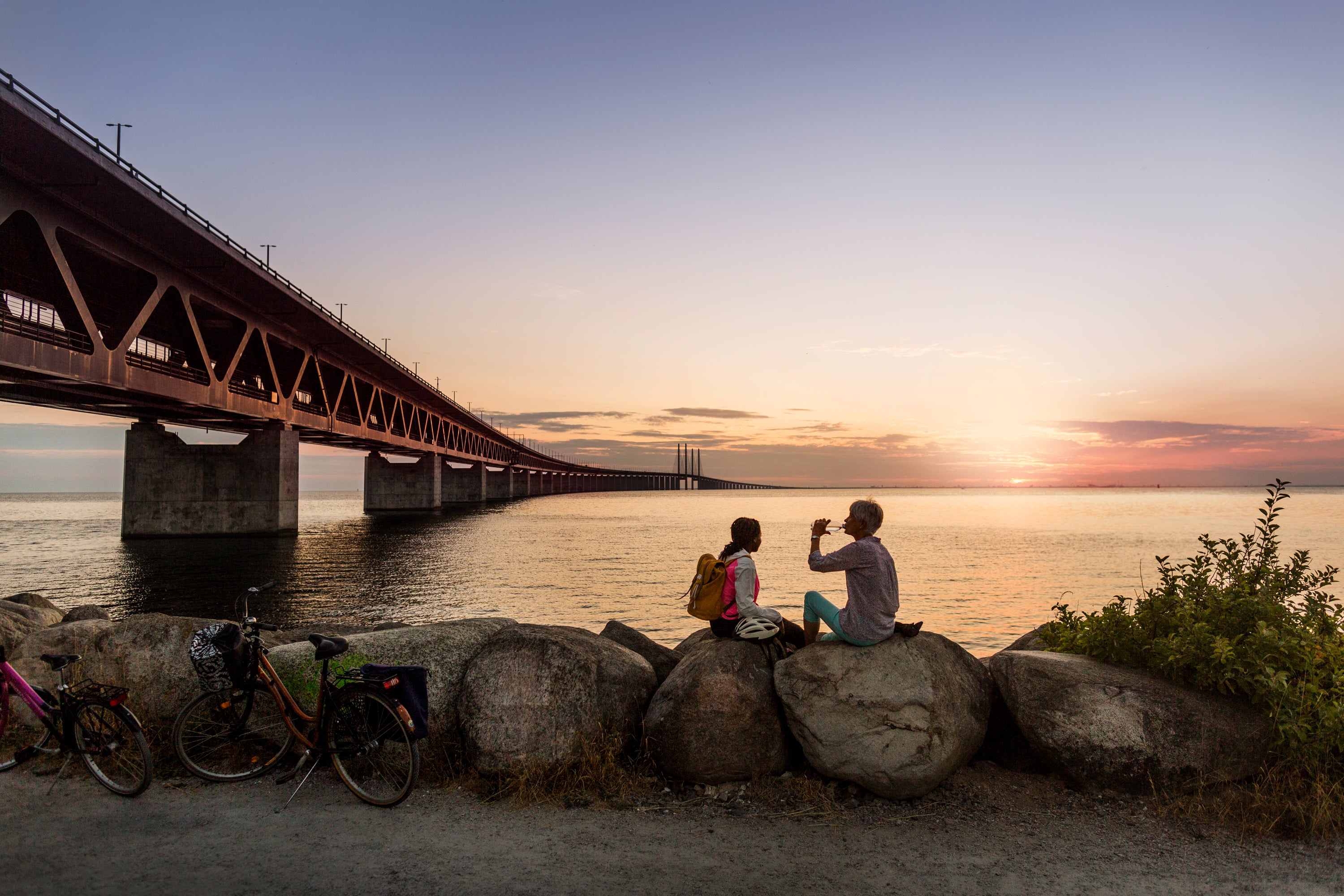 Malmö’s Oresund Bridge connects Denmark and Sweden