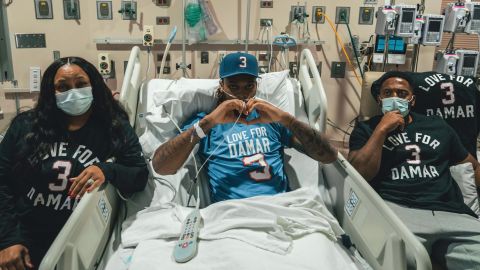 Damar Hamlin shared an image of himself in his hospital bed