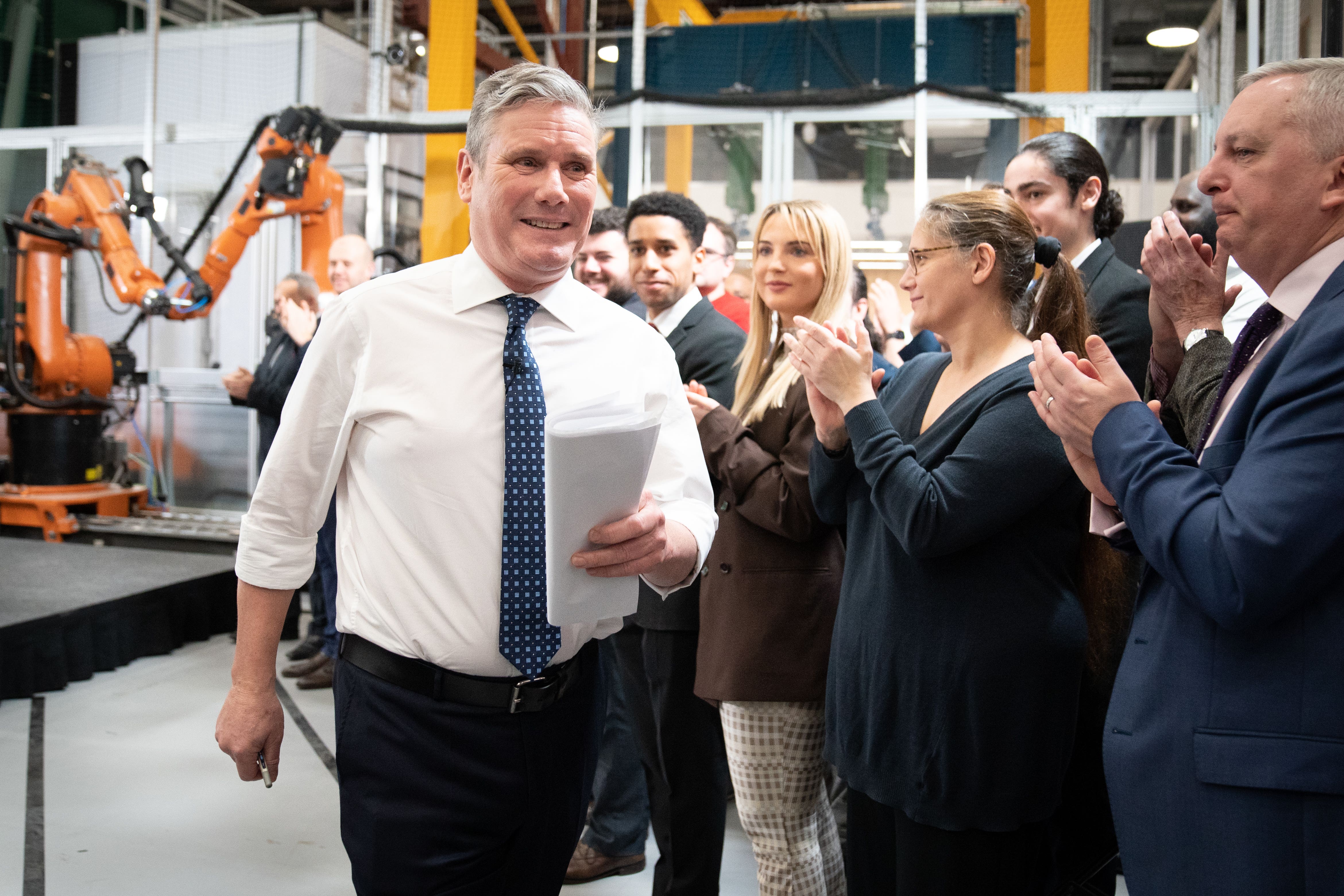 Labour leader Sir Keir Starmer addressed his MPs and peers in Westminster for the first time since the turn of the year (Stefan Rousseau/PA)