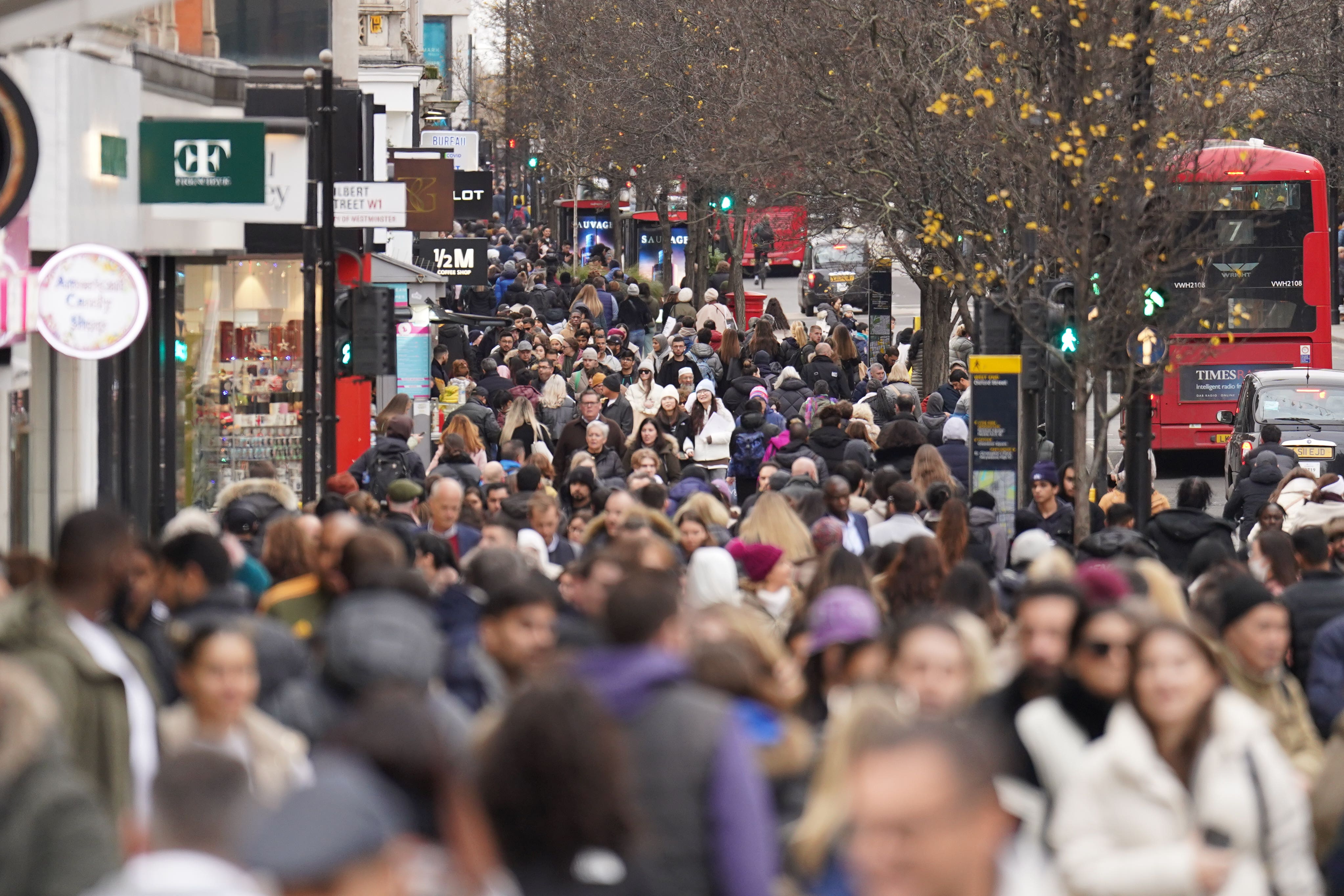 Volume of goods bought was down at Christmas compared to previous years