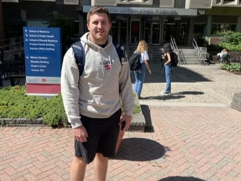 Jack Crowley, studying to be a doctor at Boston University, suffered a cardiac arrest at 15 when hit by a line drive at a batting cage