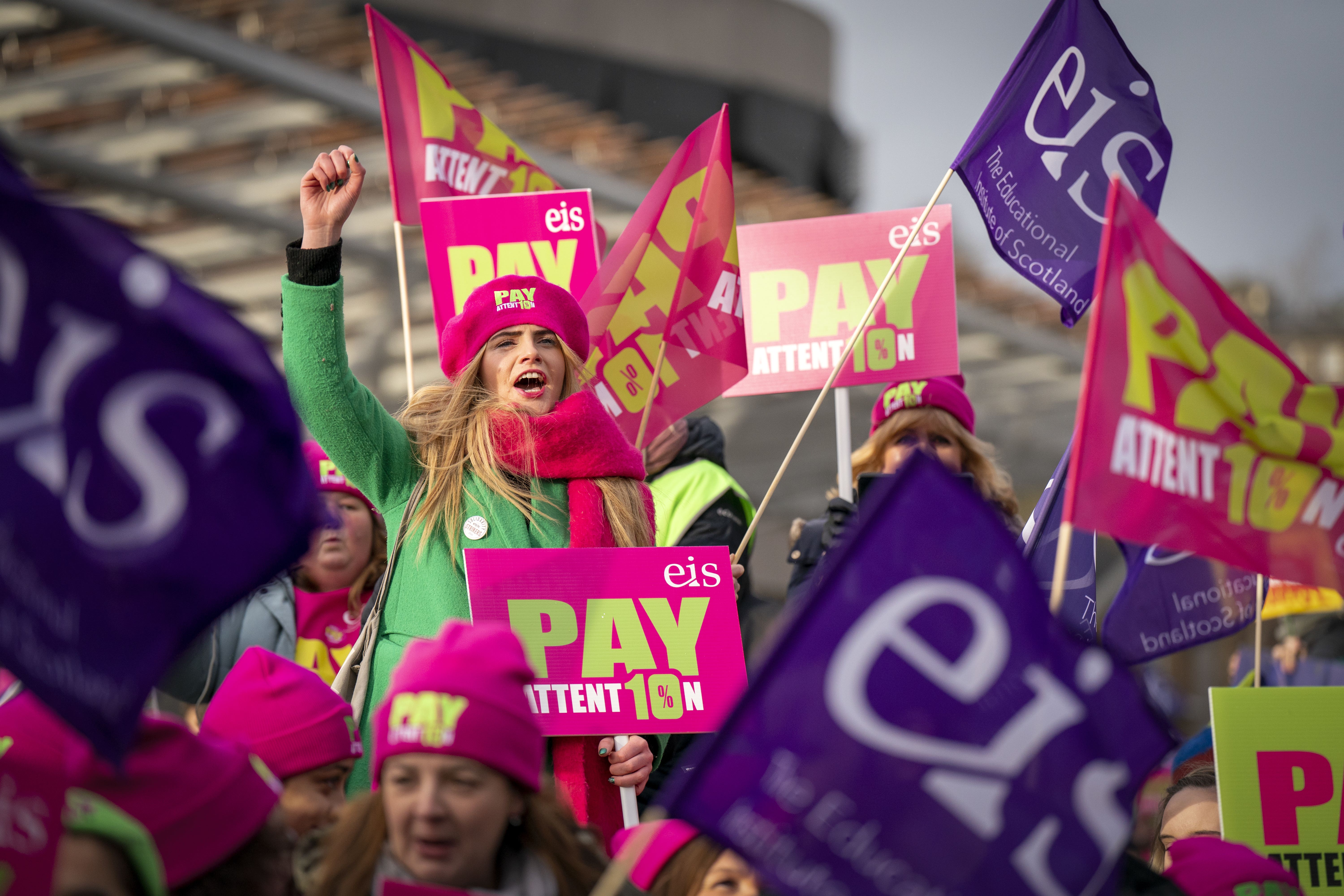 Members of the Educational Institute of Scotland (EIS) are taking industrial action (Jane Barlow/PA)