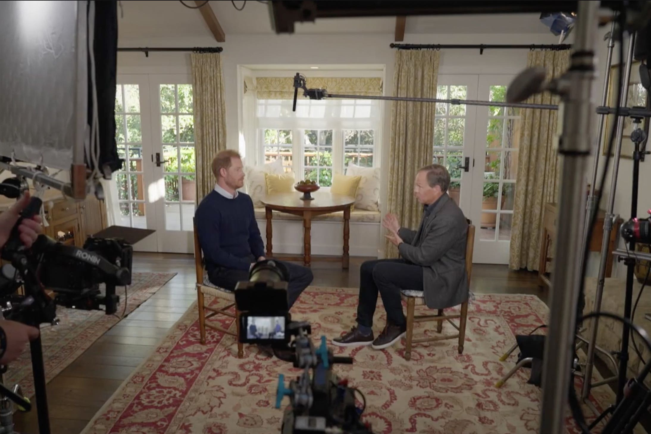 Duke of Sussex during an interview with ITV’s Tom Bradby in California (ITV/PA)