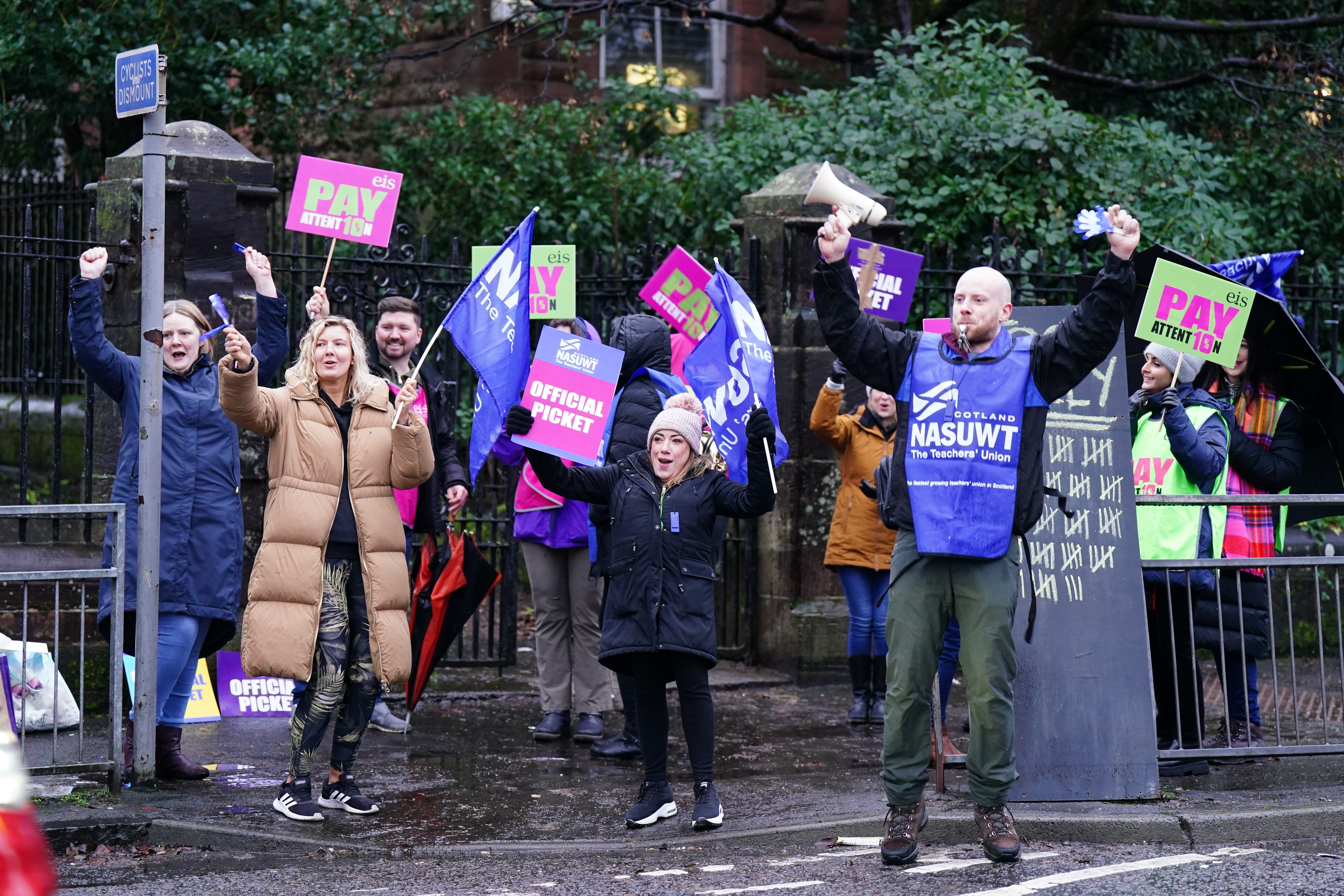 Teaching strikes will continue in Scotland (Jane Barlow/PA)