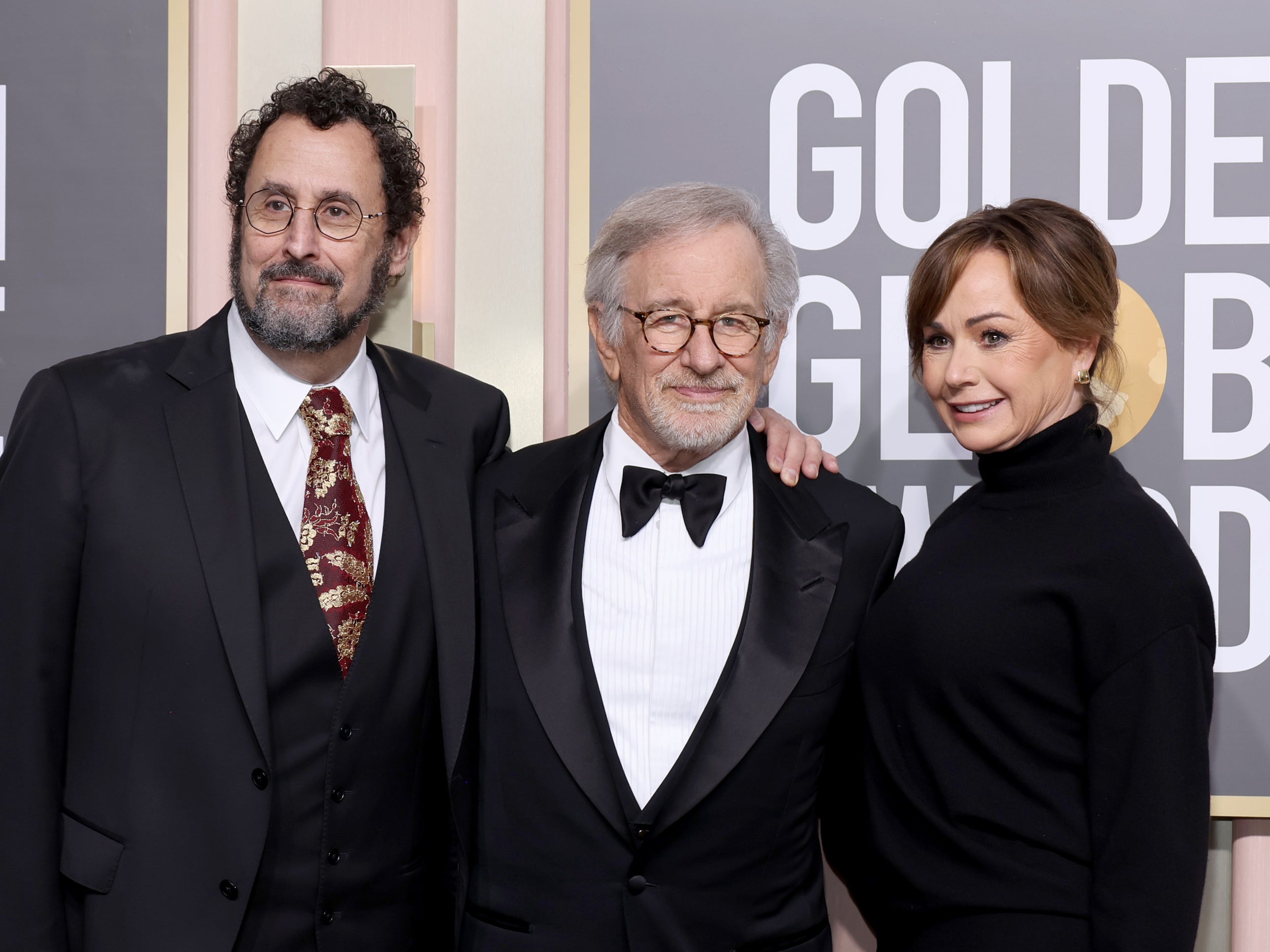 Steven Spielberg attended the Golden Globes with Tony Kushner and Kristie Macosko Krieger