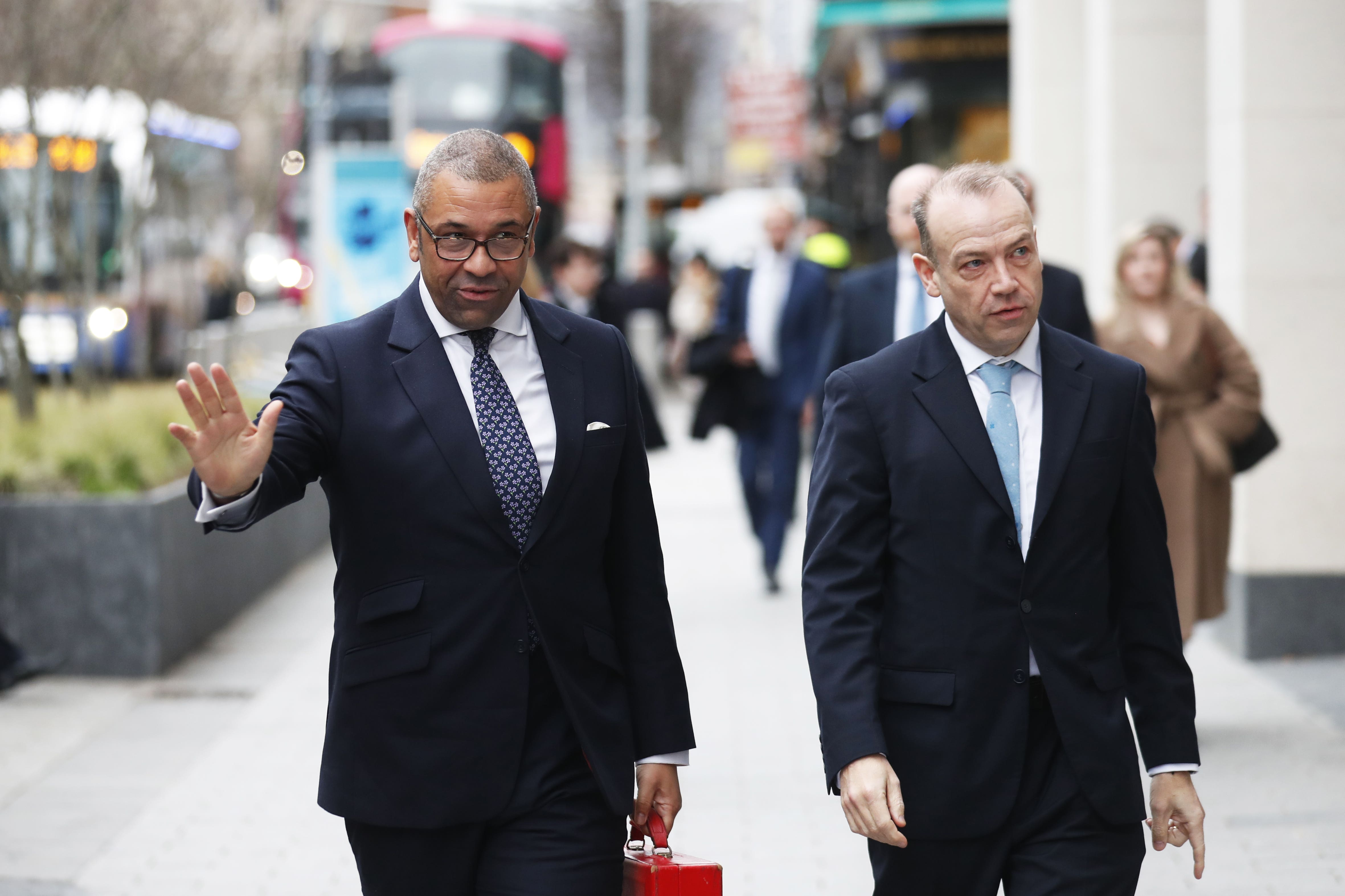 Foreign secretary James Cleverly with NI secretary Chris Heaton-Harris