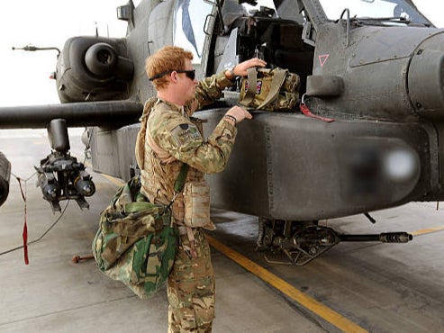 The prince at Camp Bastion in Afghanistan