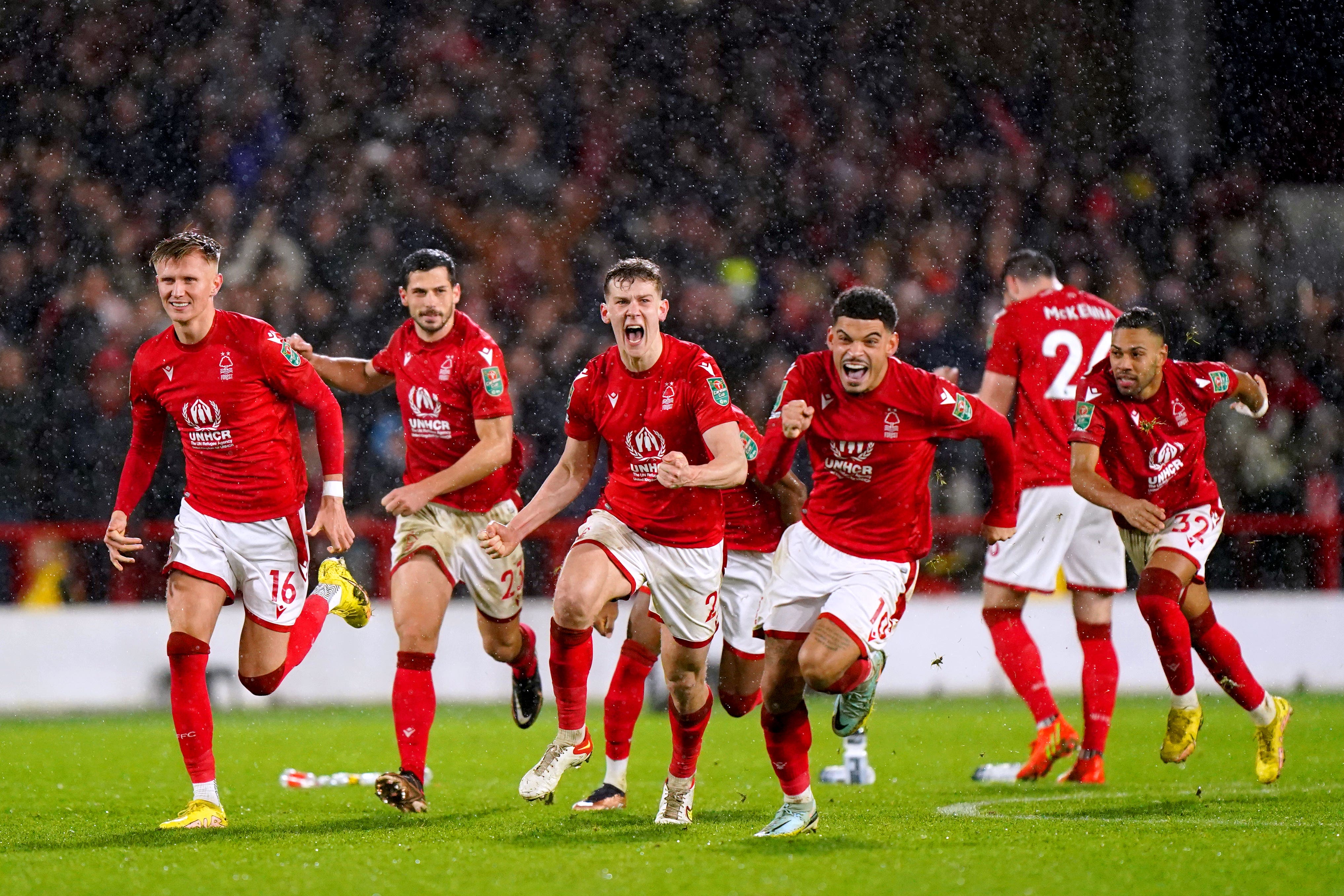 Henderson’s shootout heroics sparked wild celebrations from the Forest players