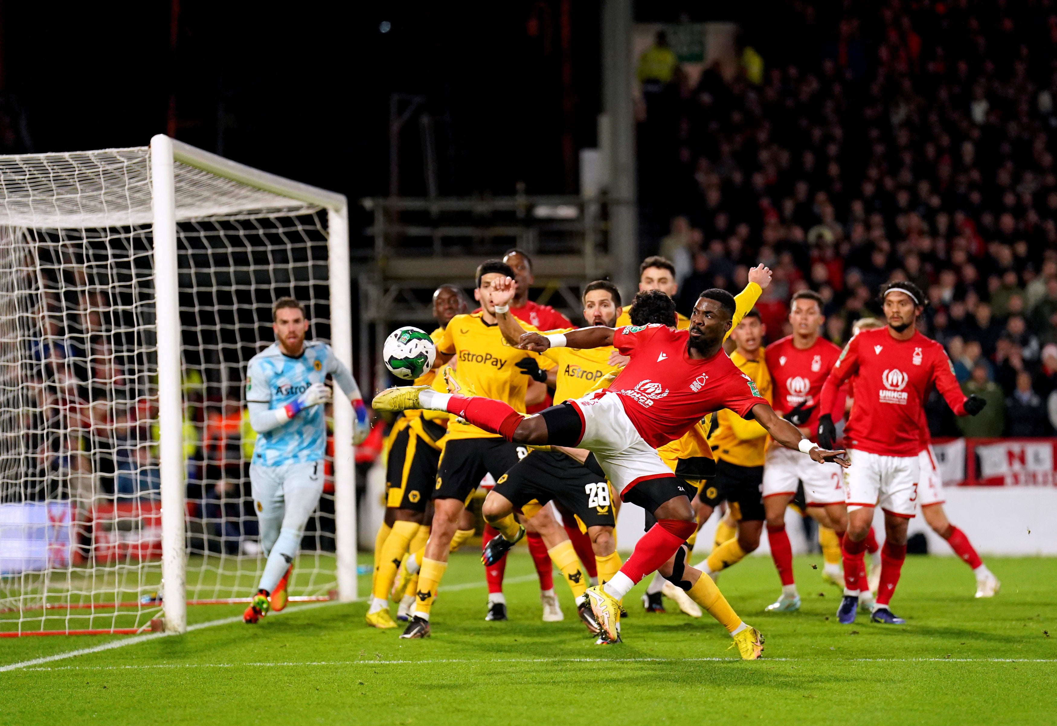 Boly poked home the first goal following Serge Aurier’s flick