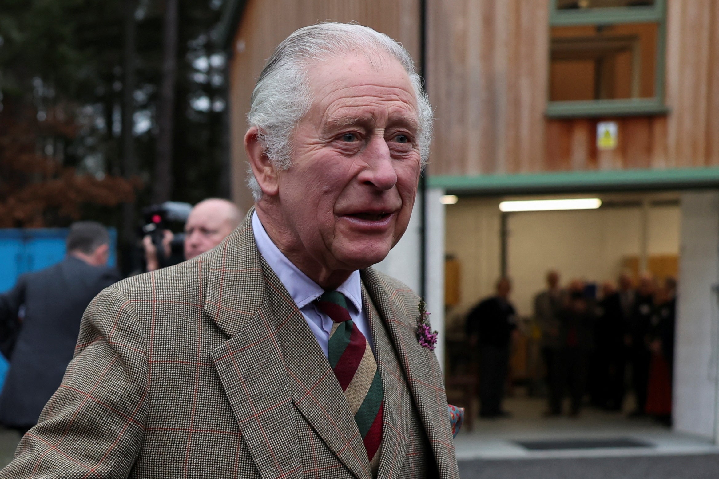 The King was all smiles as he visited Aboyne