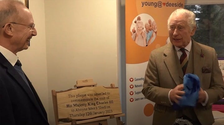 King Charles ‘impressed’ by hand-made plaque marking visit to Aberdeenshire Men’s Shed