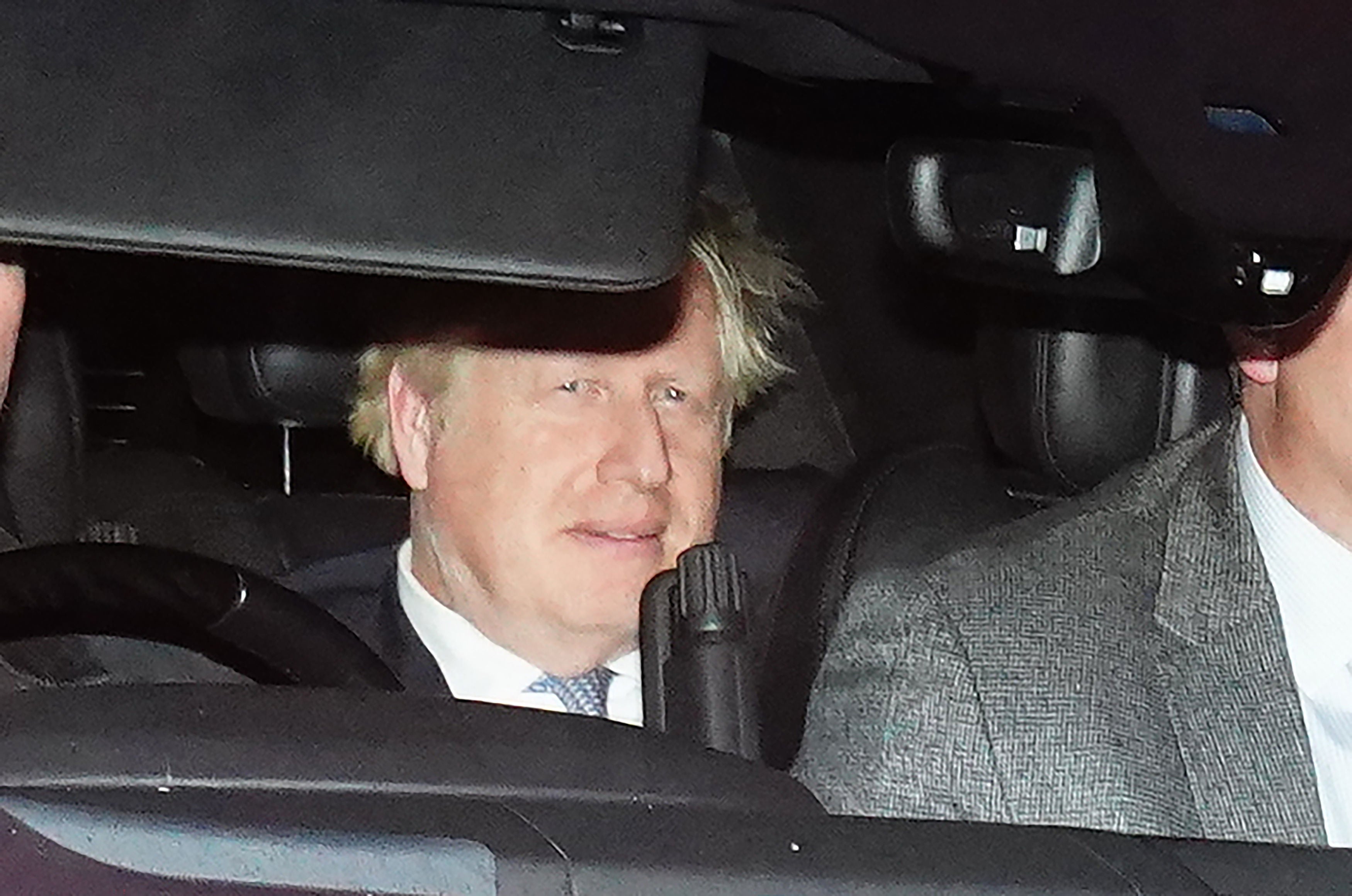 Former prime minister Boris Johnson arrives to give a speech at the Carlton Club in St James’s, London on Tuesday