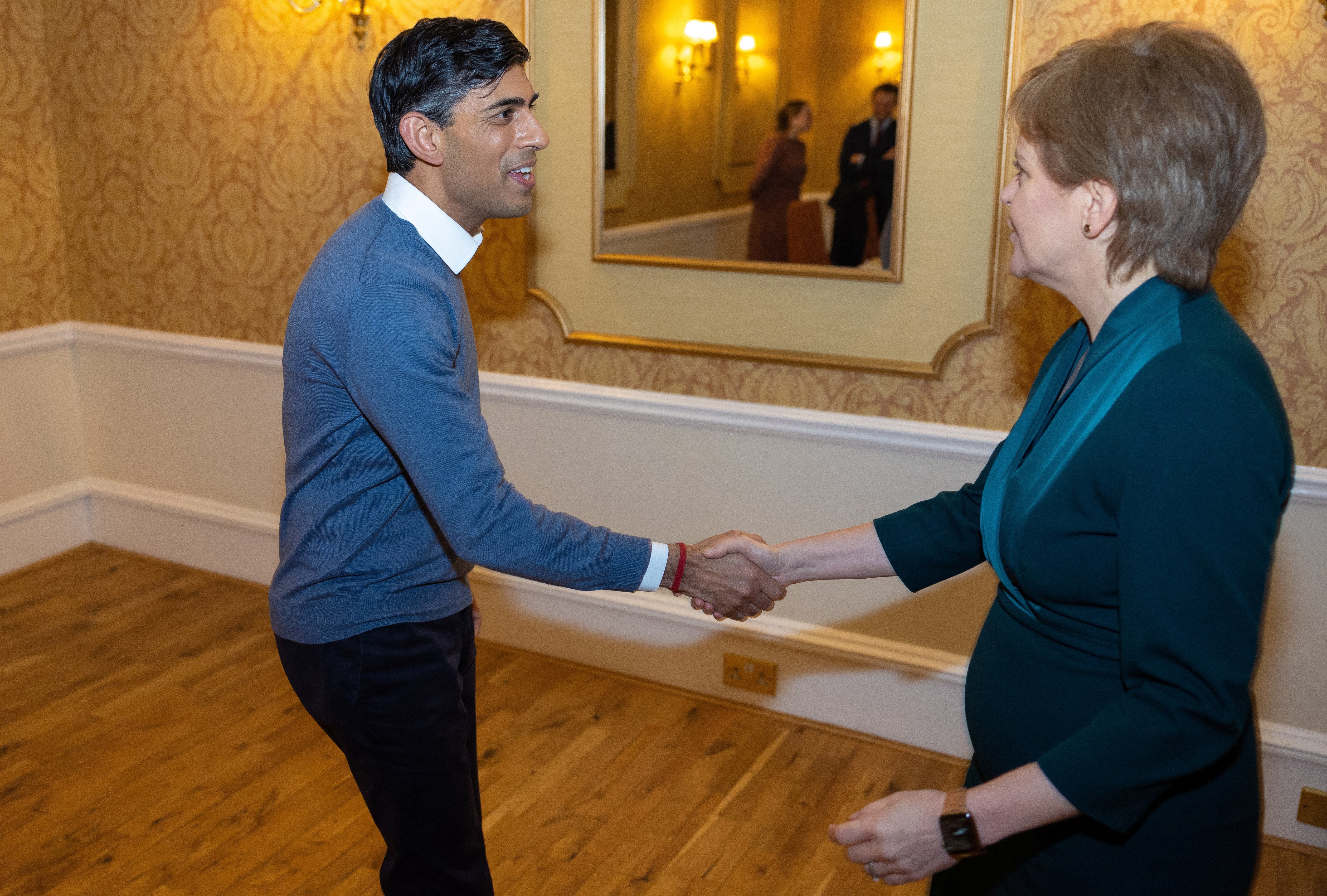 Rishi Sunak and Nicola Sturgeon hold a meeting in Inverness