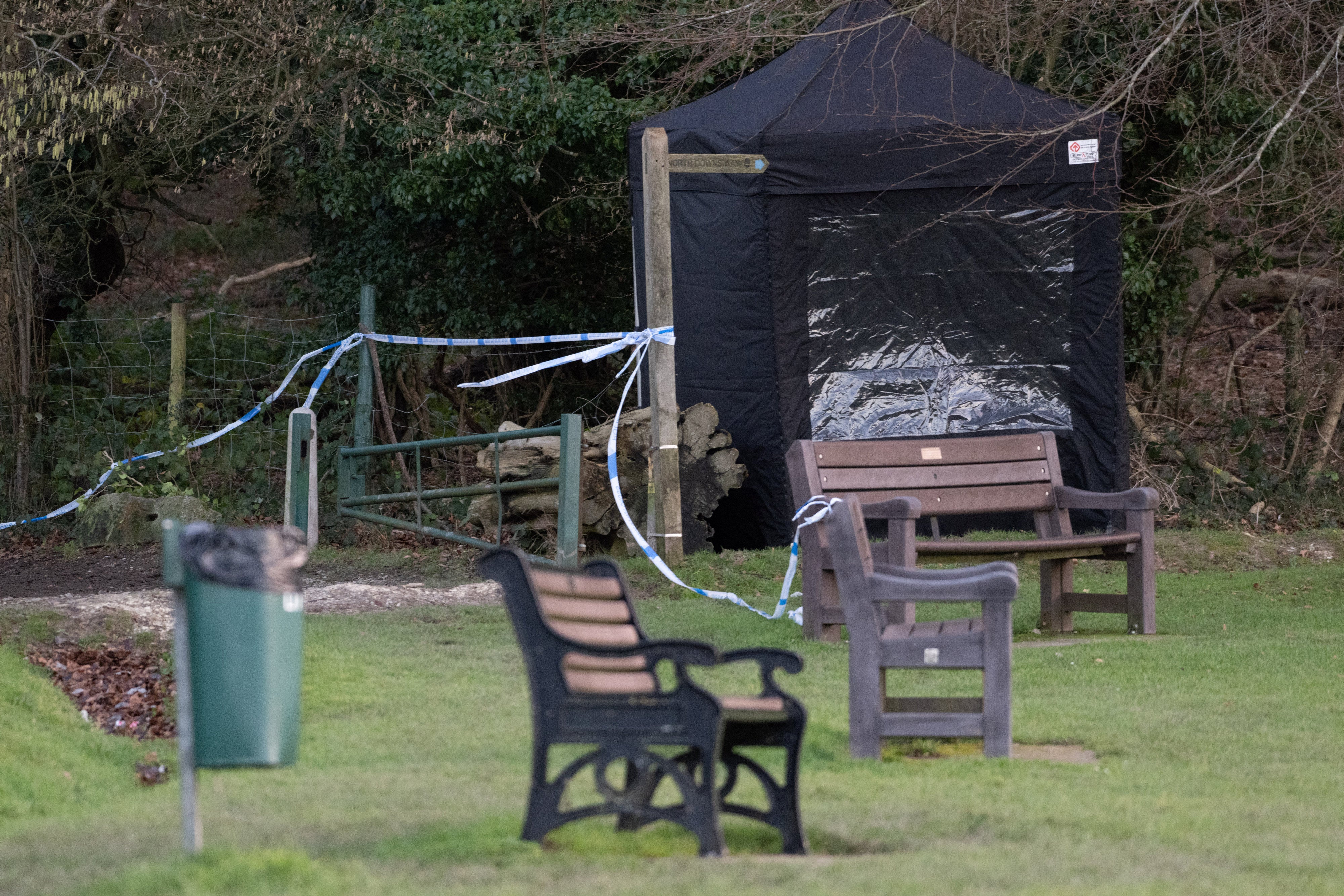 A police corden in place where Natasha Johnston was killed