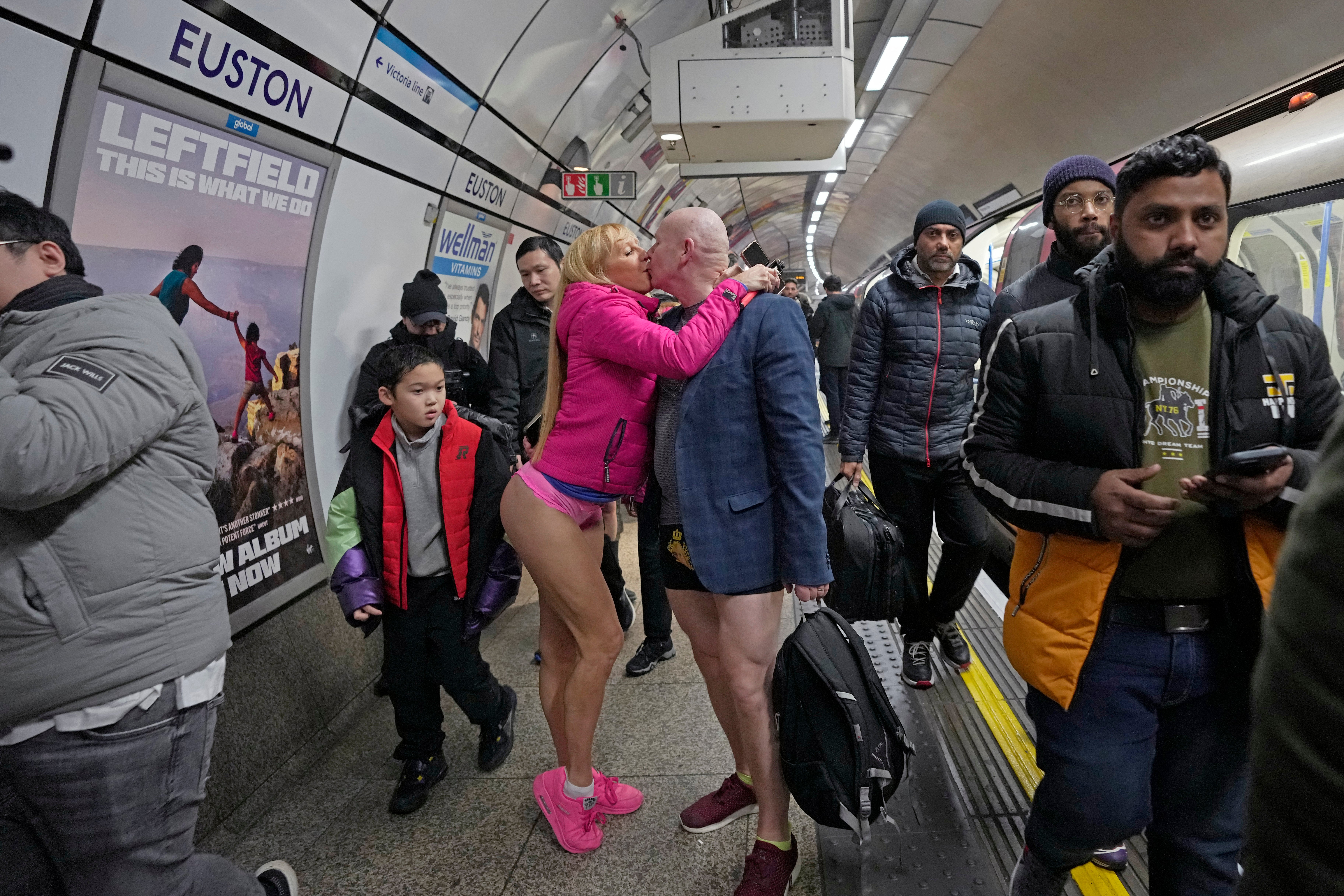Early morning kisses on London Underground are outraging social media users, with some calling for a ban