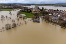 Flood warnings as parts of UK face heavy showers and blustery winds