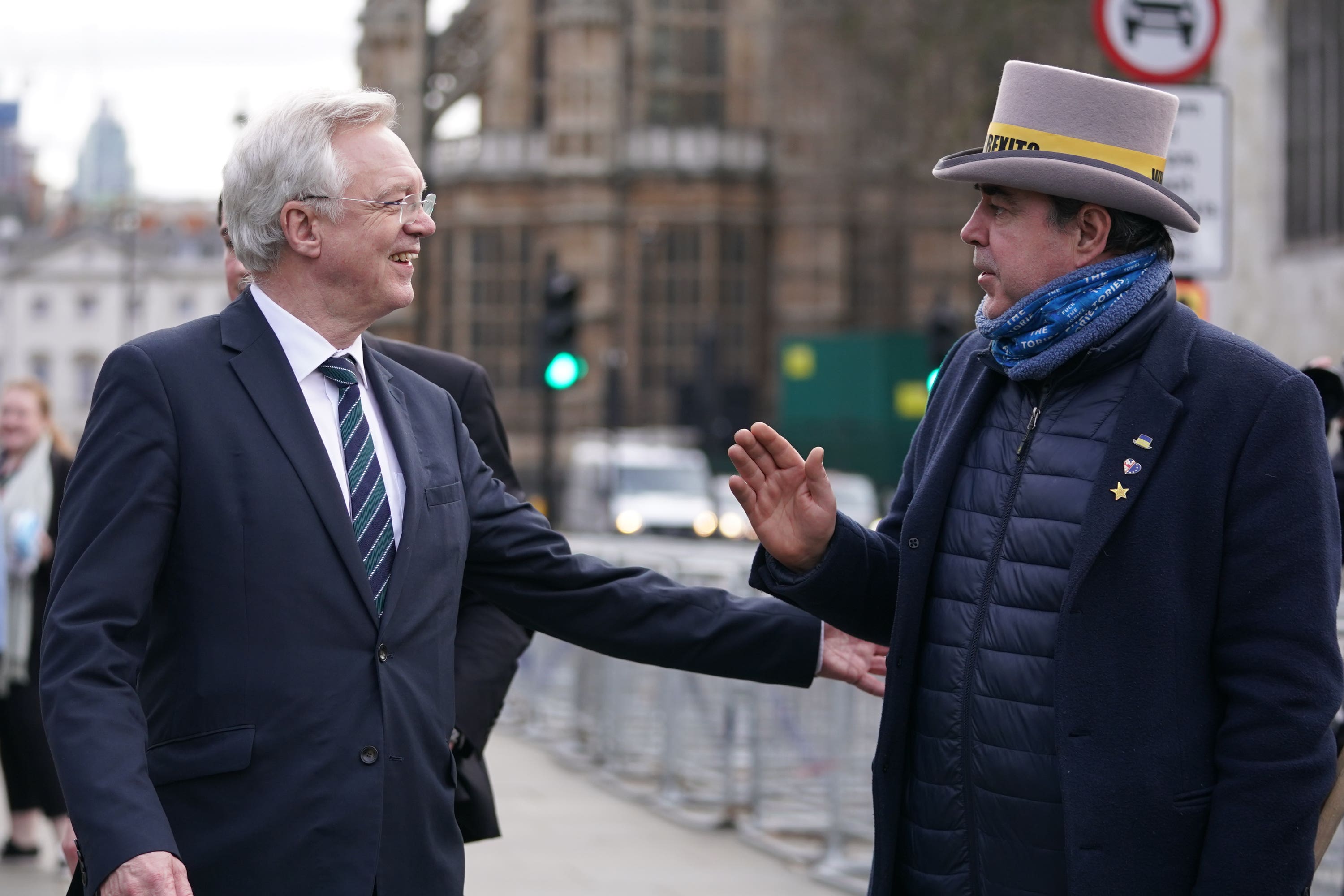 Former Brexit secretary David Davis, left, is among the senior Tories backing the amendment (Kirsty O’Connor/PA Wire)
