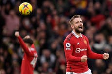 ‘Too early for that’: Luke Shaw plays down title talk after Man United’s derby win