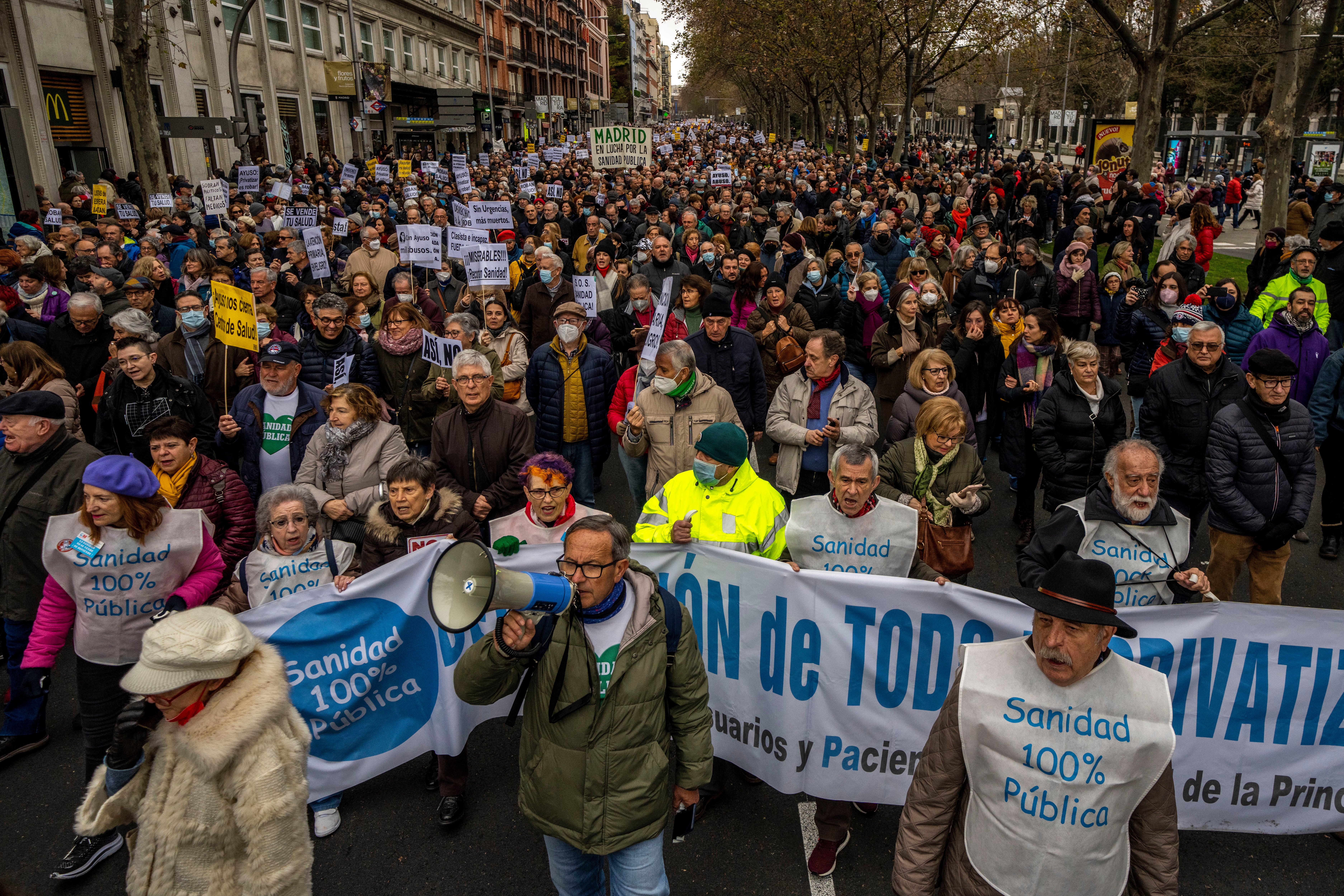 Spain Health Workers Protest
