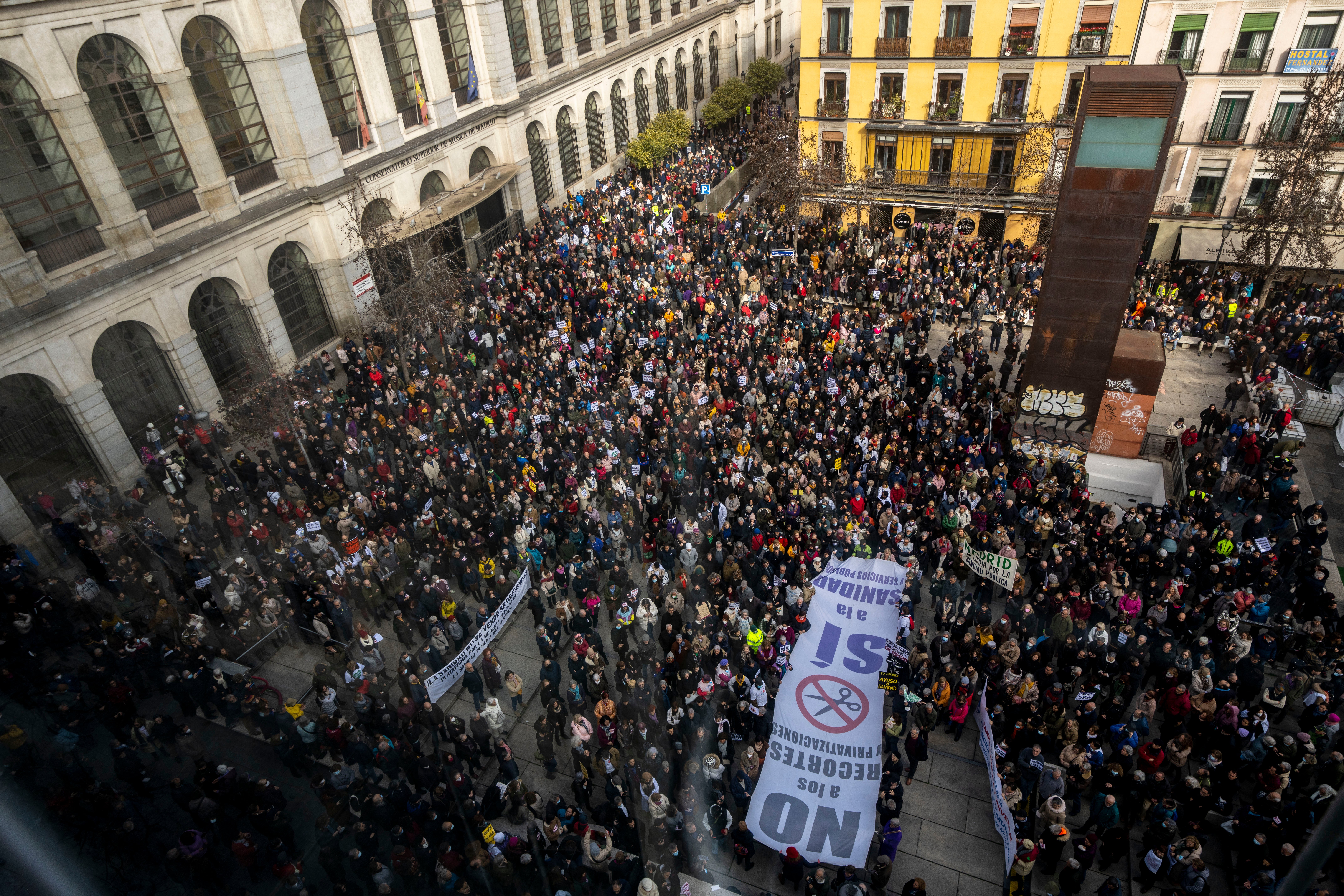 Spain Health Workers Protest