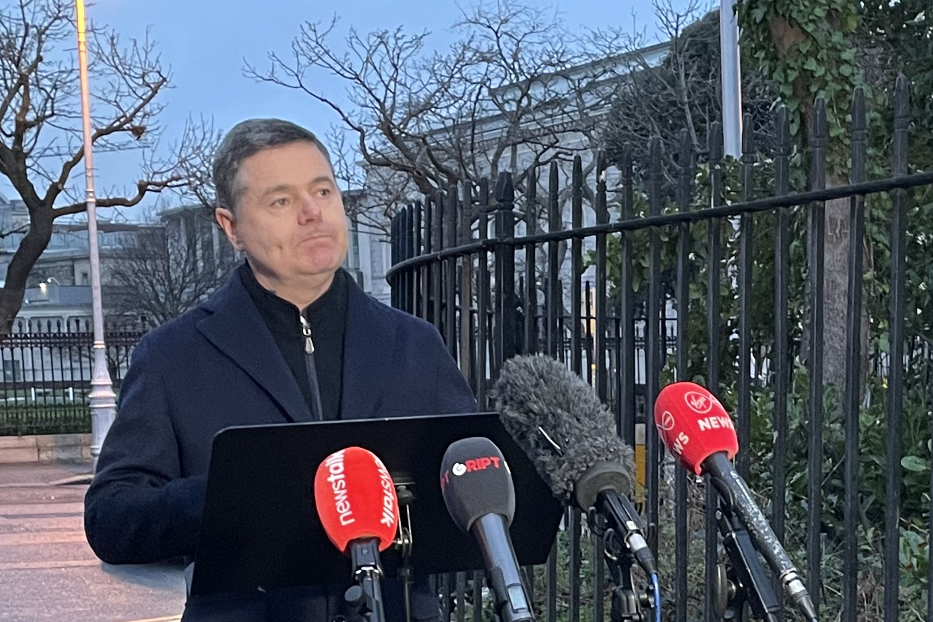 Paschal Donohoe in Dublin (Grainne Ni Aodha/PA)