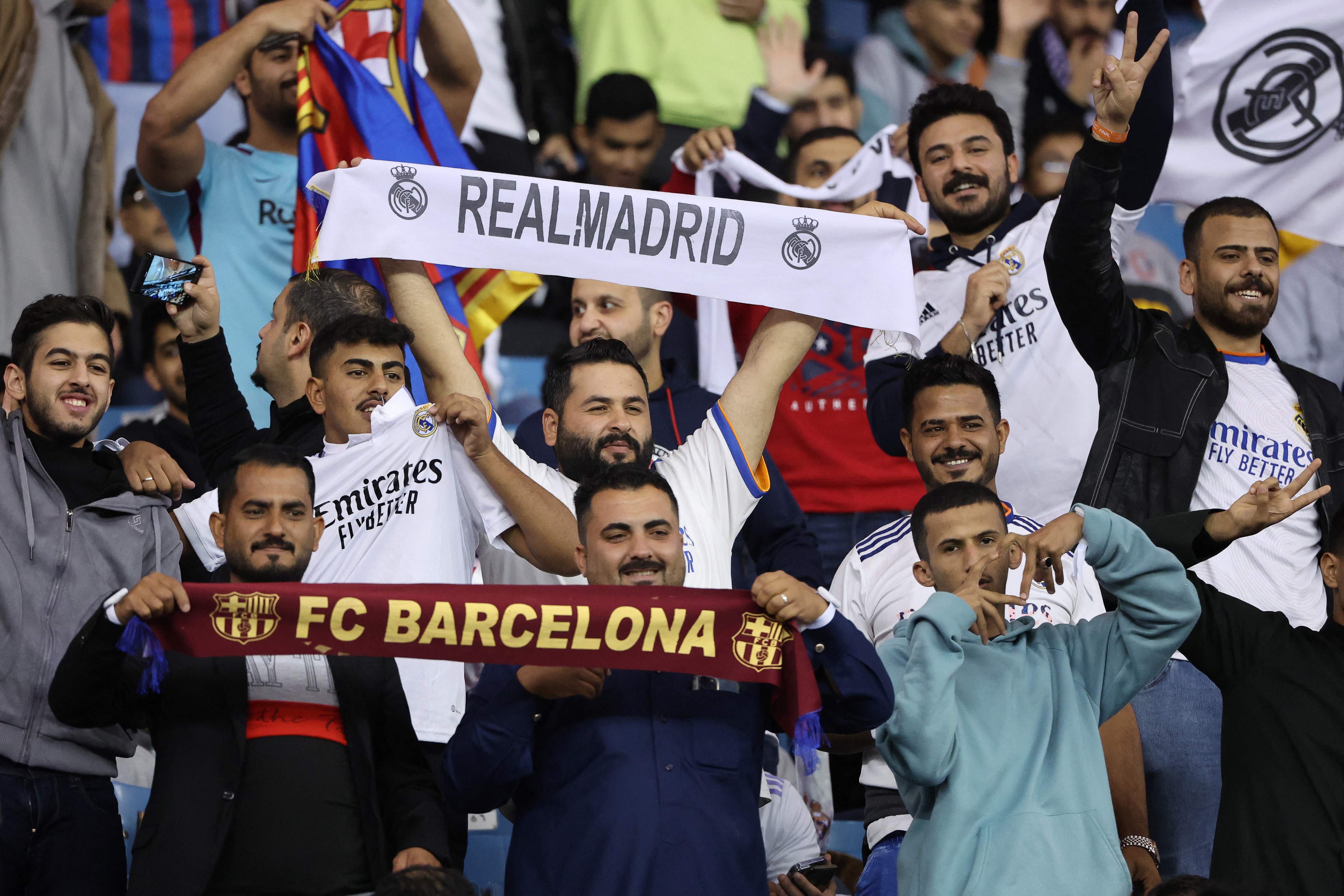 Fans of both sides begin to fill the King Fahd International Stadium in Riyadh