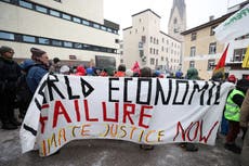 Climate activists chant ‘eat the rich’ at Davos summit amid big oil concerns