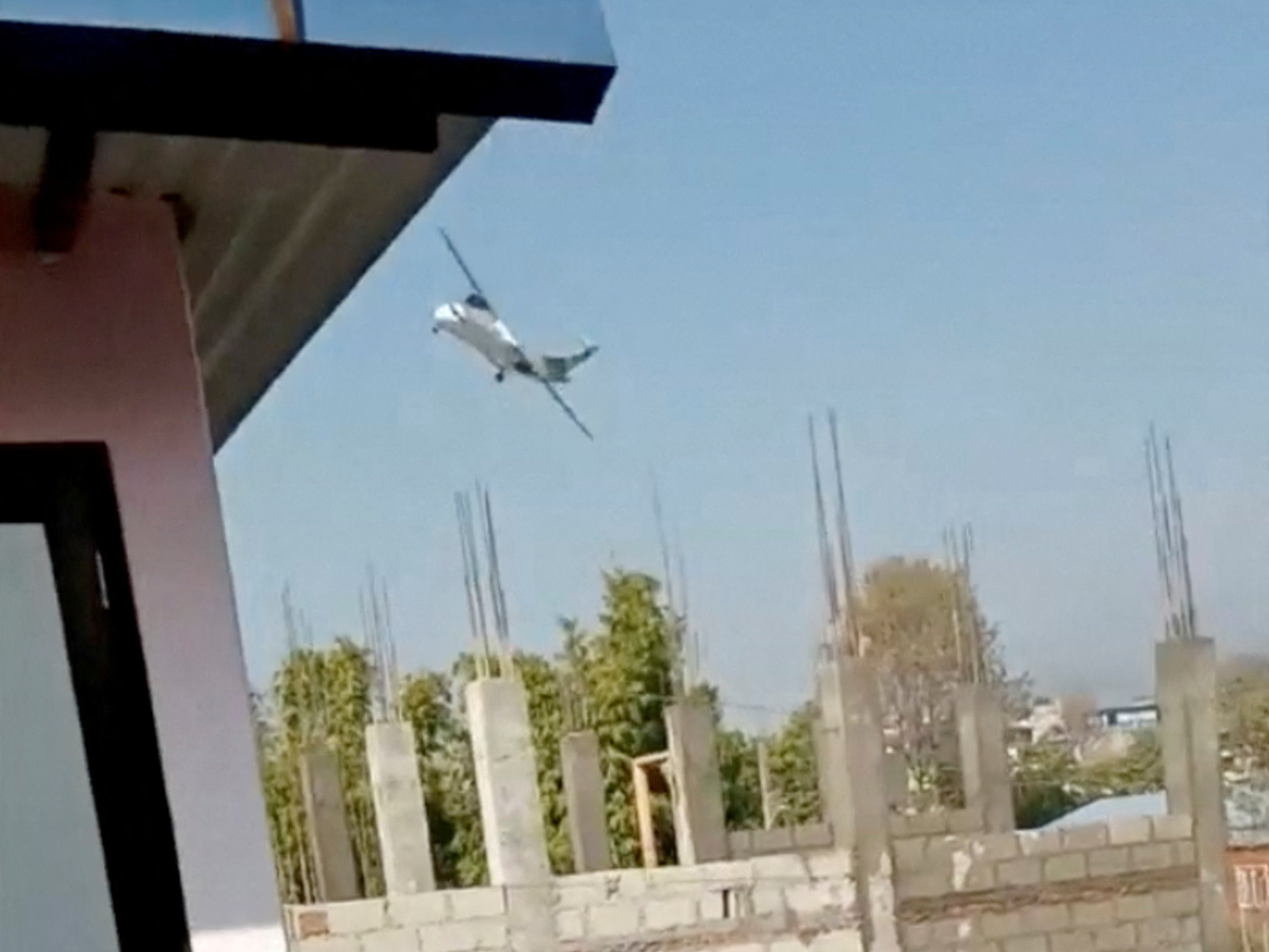 A view shows Yeti Airlines plane before a crash, in Pokhara, Nepal