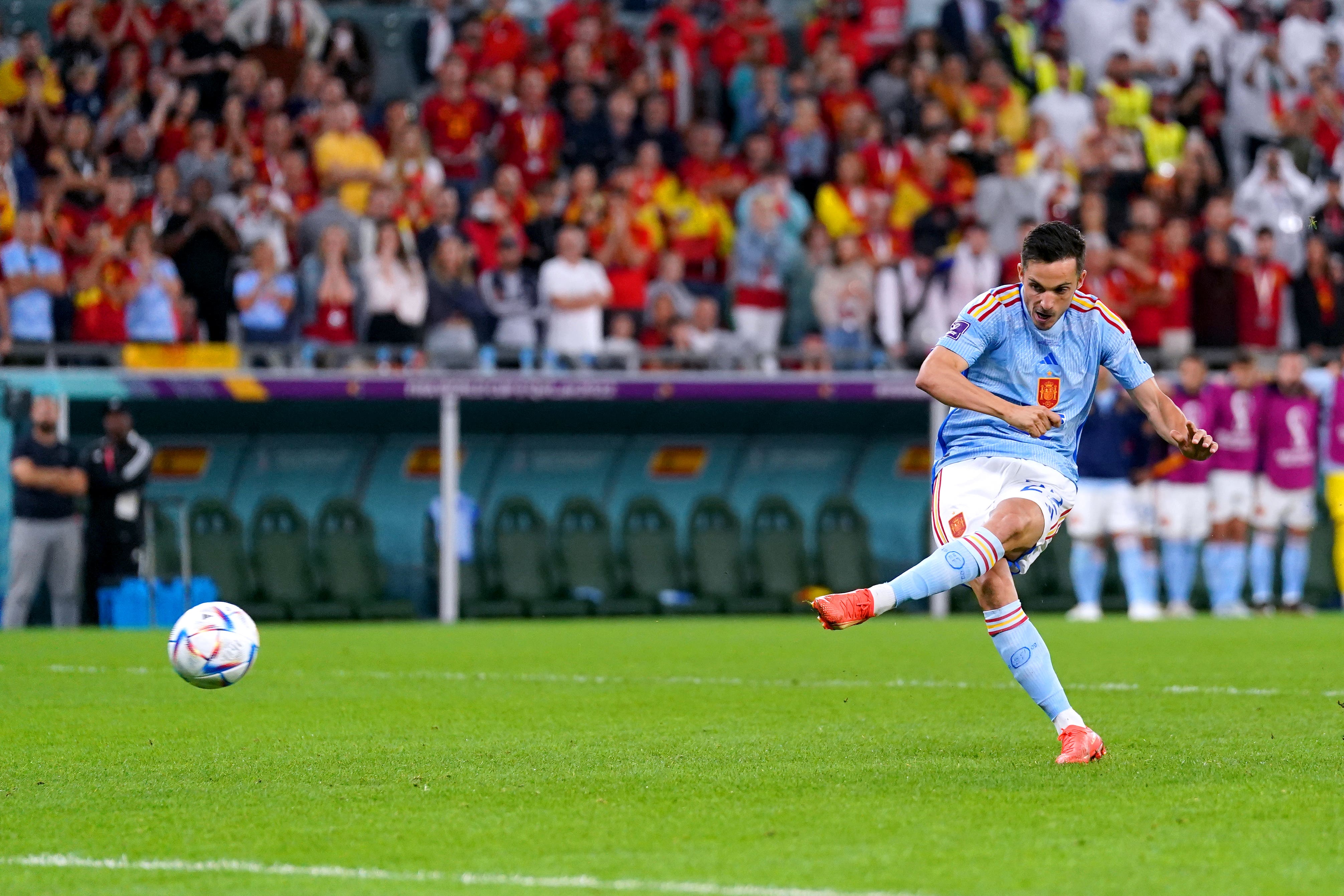 Spain international Pablo Sarabia is set to join Wolves pending a medical on Tuesday (Adam Davy/PA)