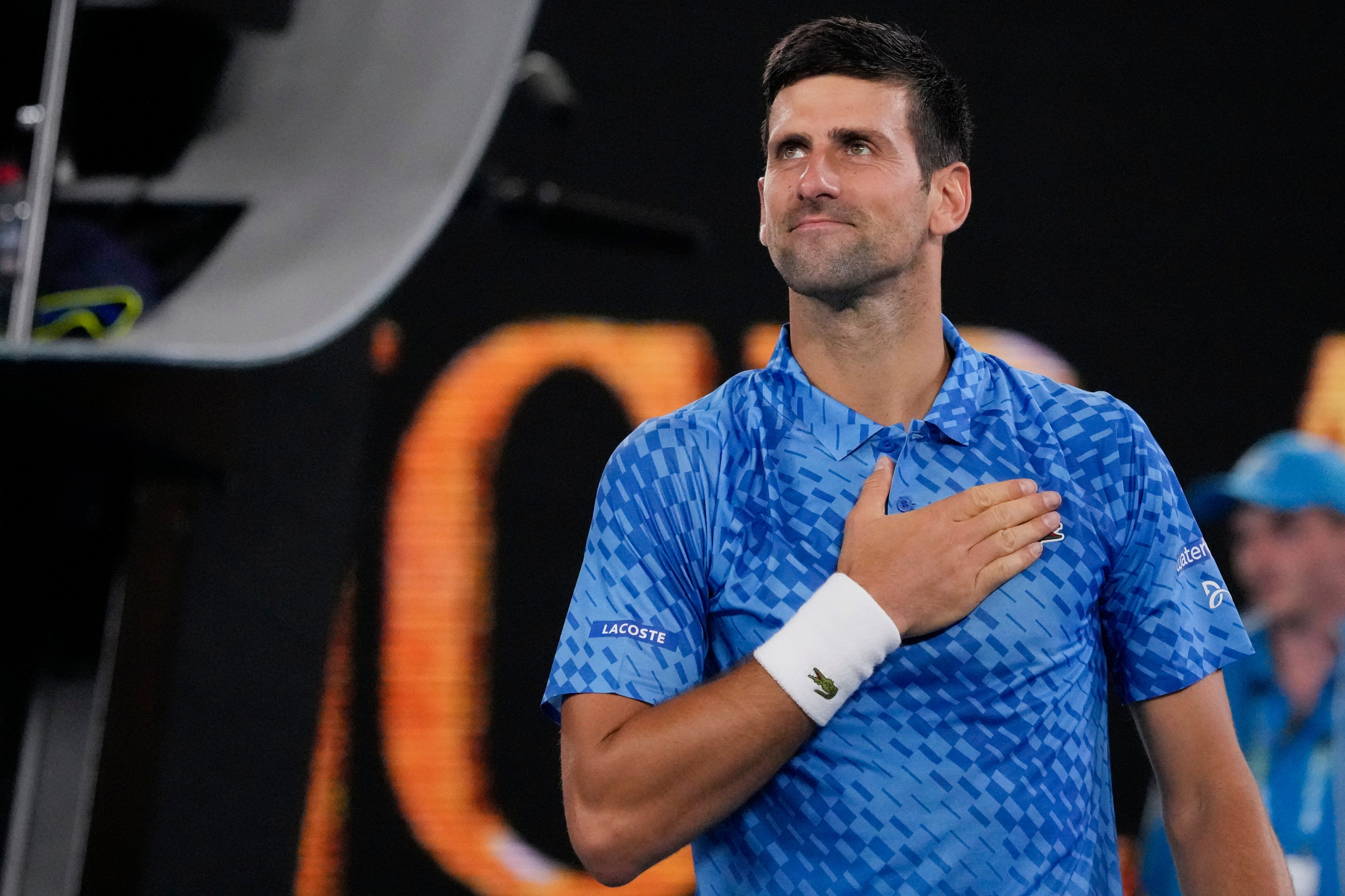 Novak Djokovic was touched by the reception he received (Aaron Favila/AP)