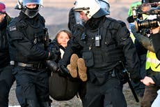 Greta Thunberg detained during coal mine protest in Germany