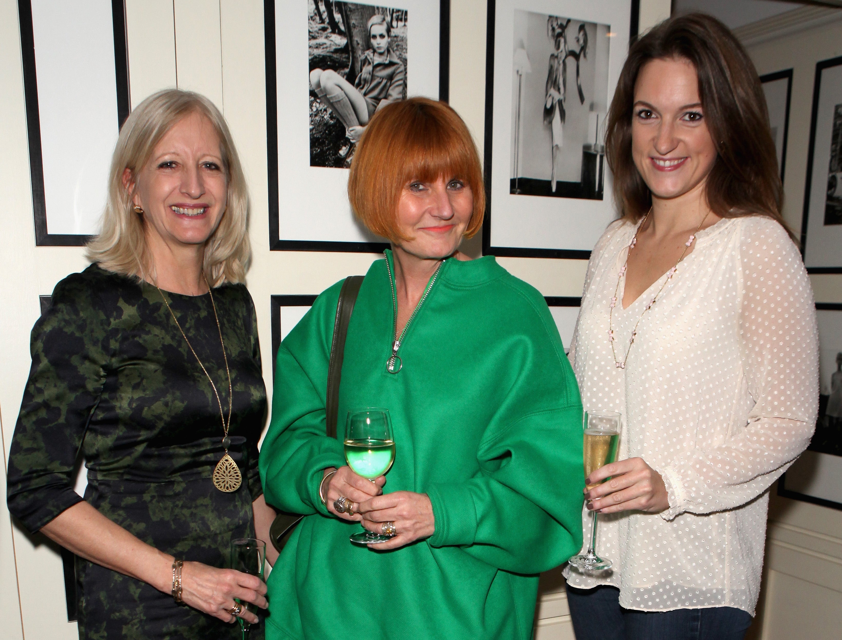 Mary Portas (centre), Sophia Money-Coutts (right) at Vogue House in 2016