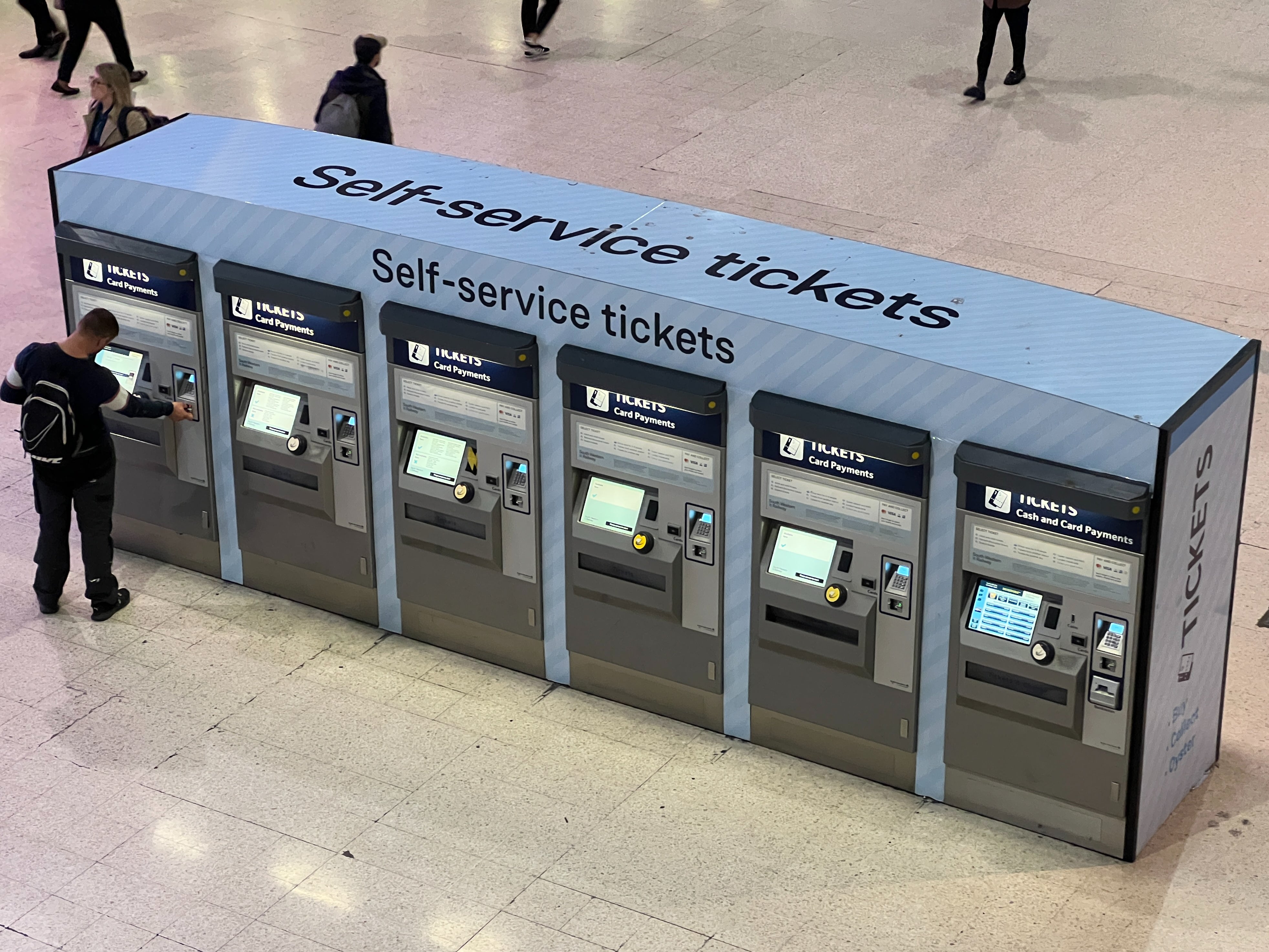 Machine learning: Most rail tickets are sold from machines or online